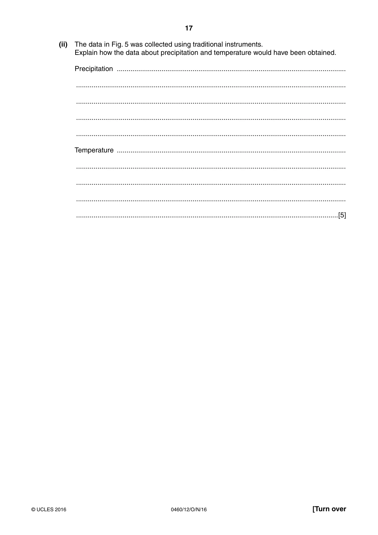 Cambridge IGCSE Geography 0460 2016 Oct/Nov Paper 1 · Variant 2 question paper, page 17 of 36