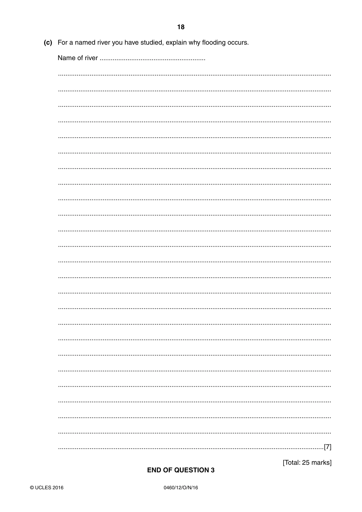 Cambridge IGCSE Geography 0460 2016 Oct/Nov Paper 1 · Variant 2 question paper, page 18 of 36