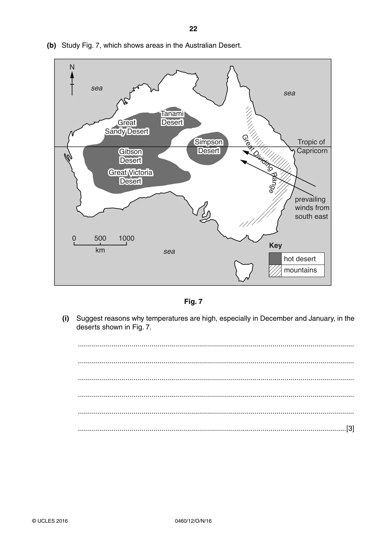 Cambridge IGCSE Geography 0460 2016 Oct/Nov Paper 1 · Variant 2 question paper, page 22 of 36