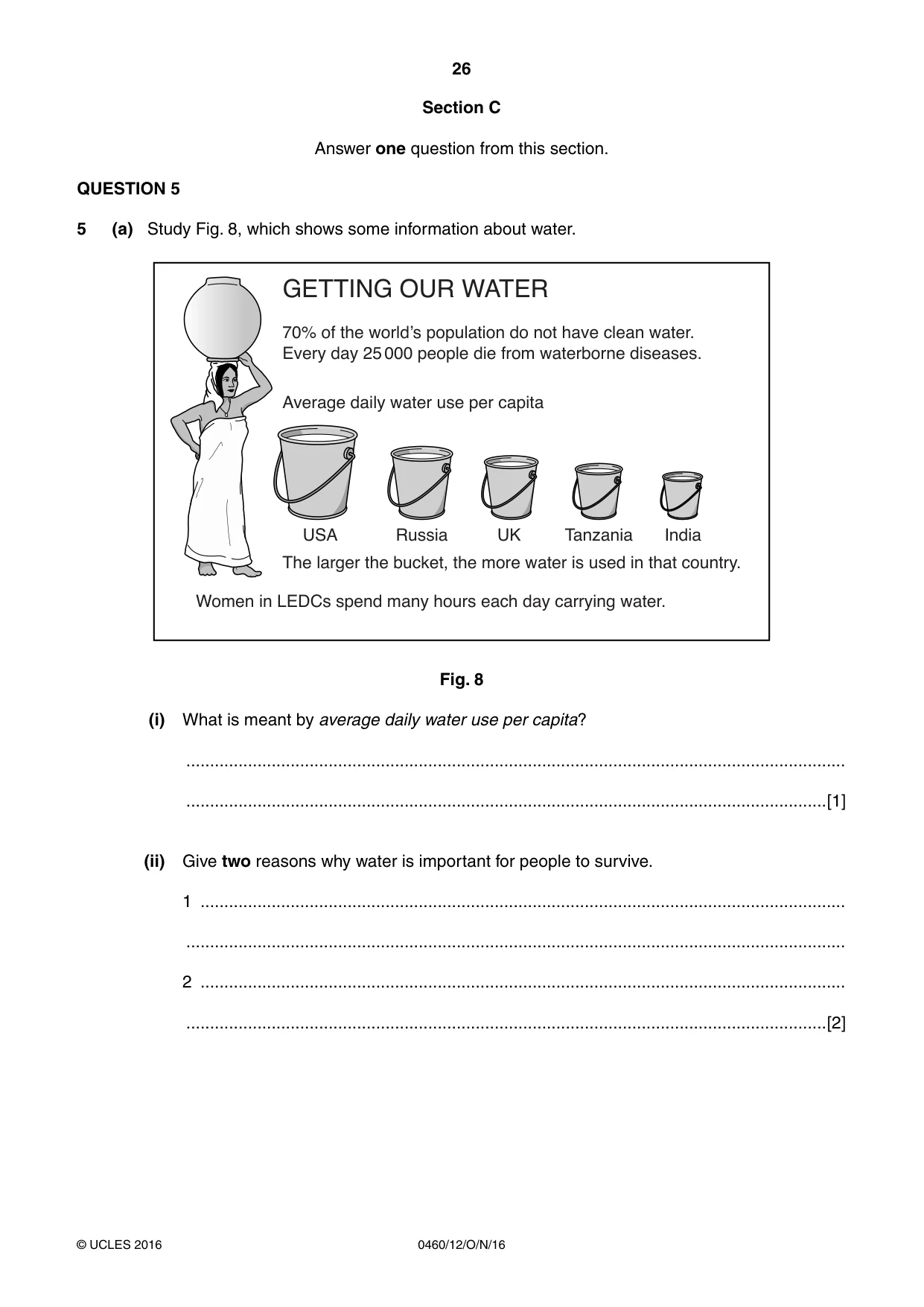 Cambridge IGCSE Geography 0460 2016 Oct/Nov Paper 1 · Variant 2 question paper, page 26 of 36
