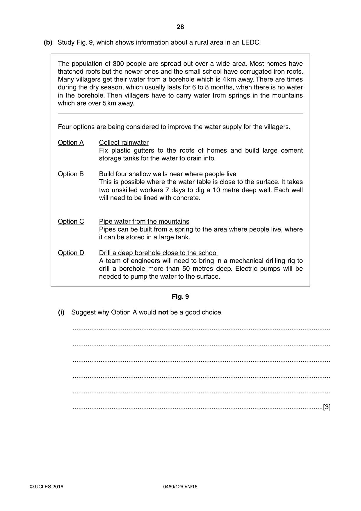 Cambridge IGCSE Geography 0460 2016 Oct/Nov Paper 1 · Variant 2 question paper, page 28 of 36
