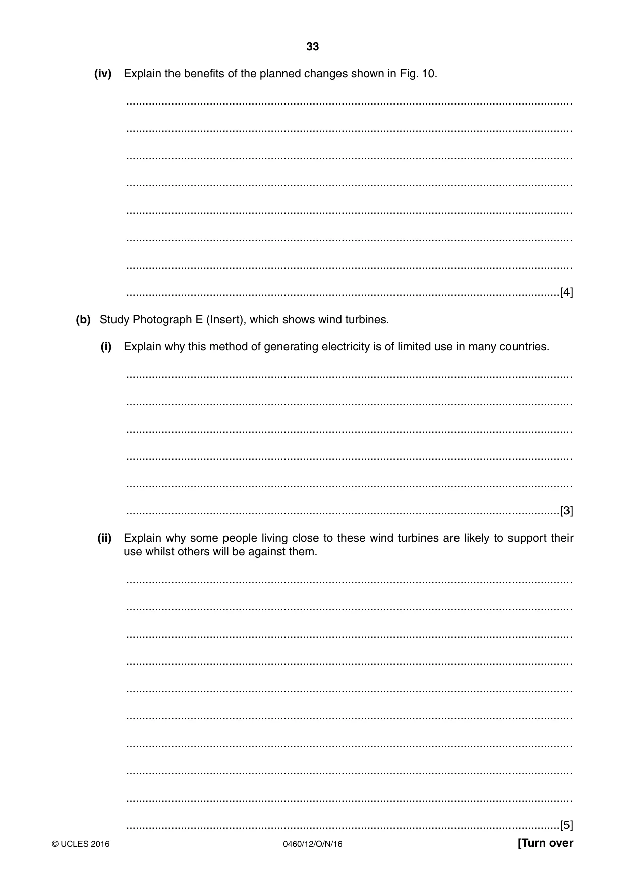 Cambridge IGCSE Geography 0460 2016 Oct/Nov Paper 1 · Variant 2 question paper, page 33 of 36