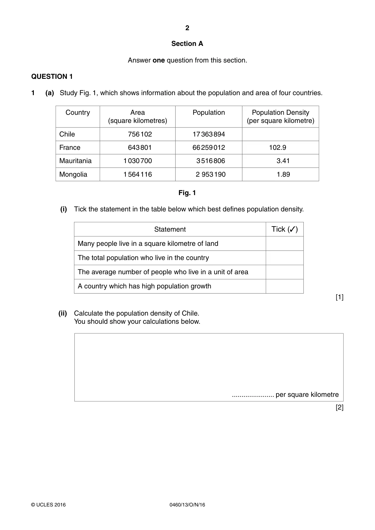 Cambridge IGCSE Geography 0460 2016 Oct/Nov Paper 1 · Variant 3 question paper, page 2 of 32