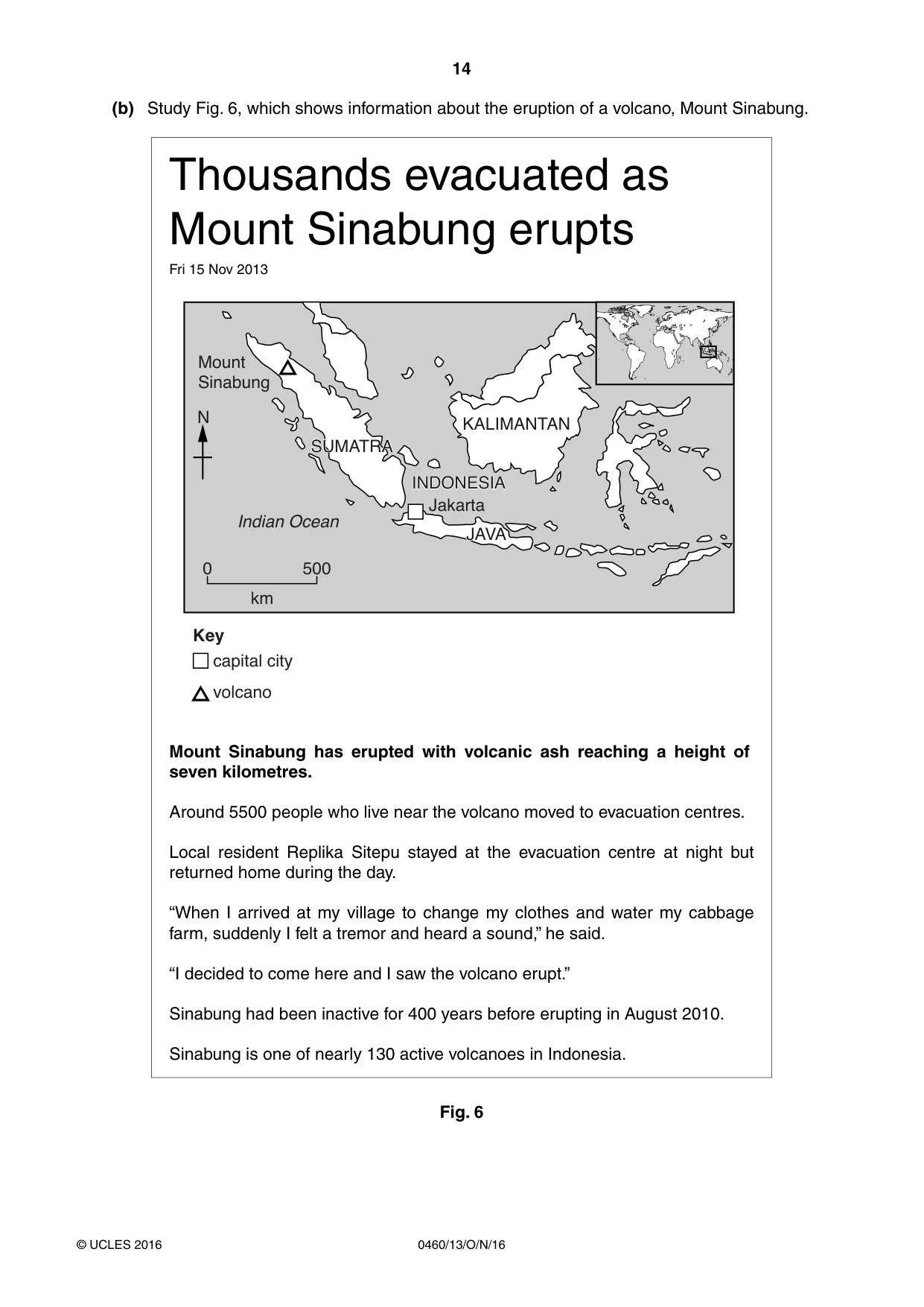 Cambridge IGCSE Geography 0460 2016 Oct/Nov Paper 1 · Variant 3 question paper, page 14 of 32