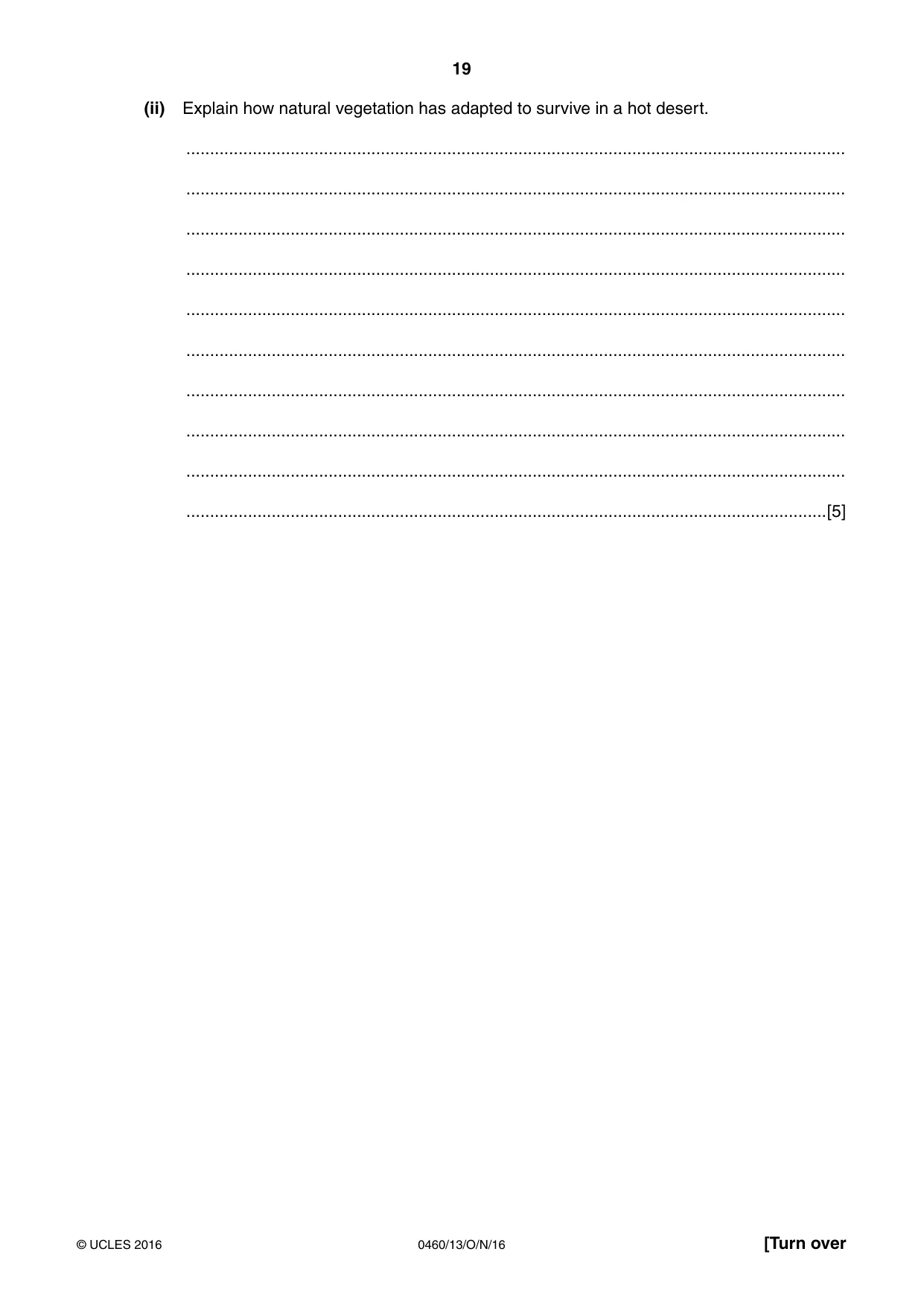 Cambridge IGCSE Geography 0460 2016 Oct/Nov Paper 1 · Variant 3 question paper, page 19 of 32
