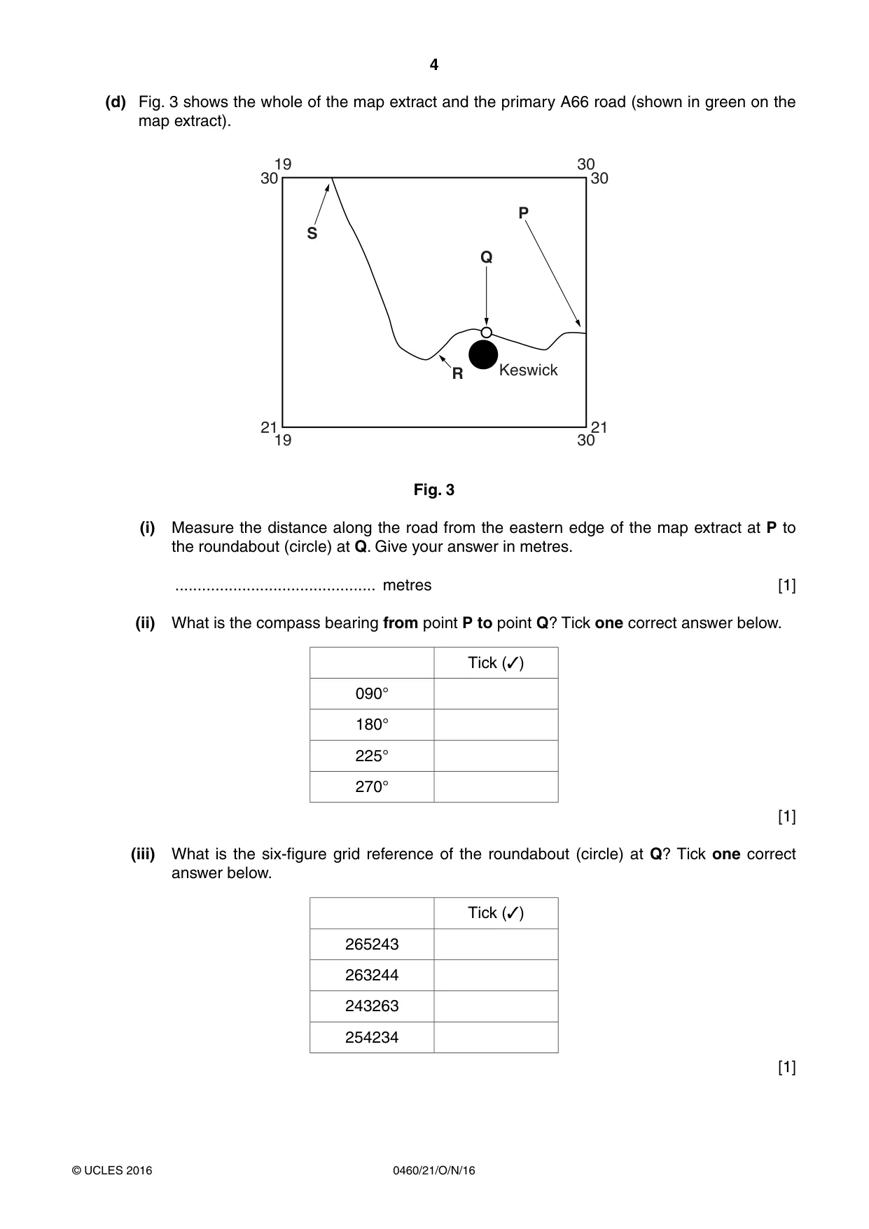 Cambridge IGCSE Geography 0460 2016 Oct/Nov Paper 2 · Variant 1 question paper, page 4 of 20
