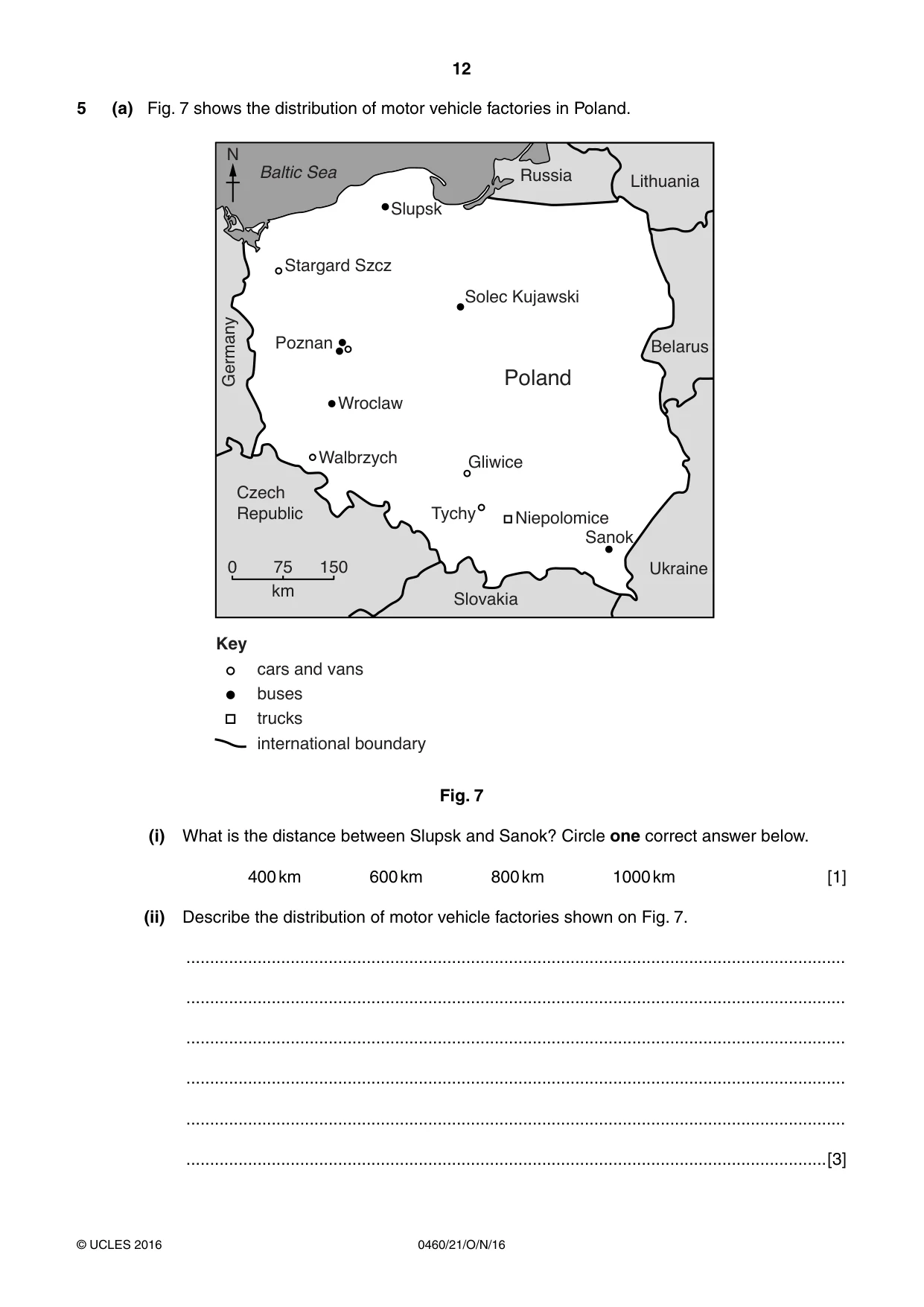 Cambridge IGCSE Geography 0460 2016 Oct/Nov Paper 2 · Variant 1 question paper, page 12 of 20