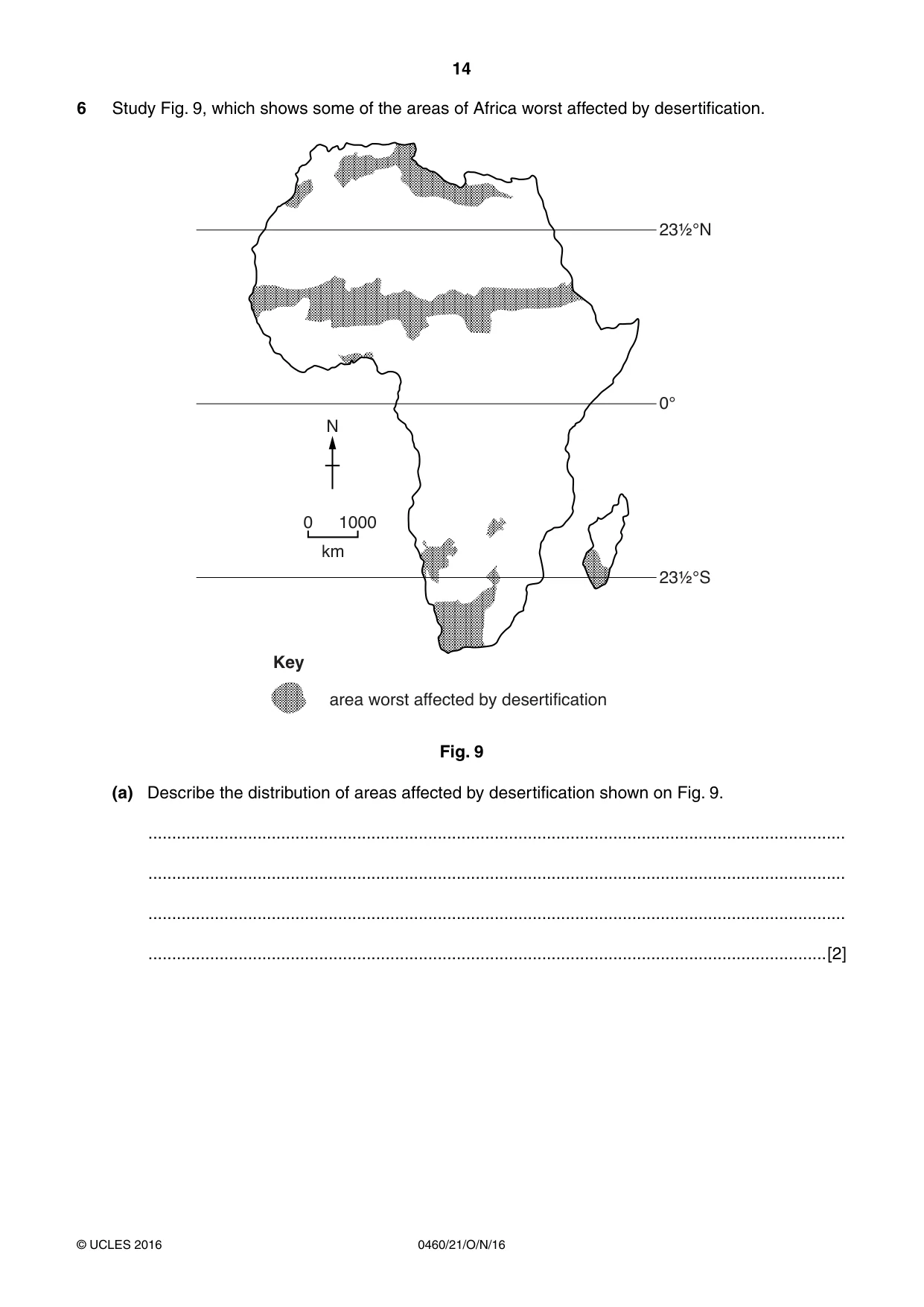 Cambridge IGCSE Geography 0460 2016 Oct/Nov Paper 2 · Variant 1 question paper, page 14 of 20