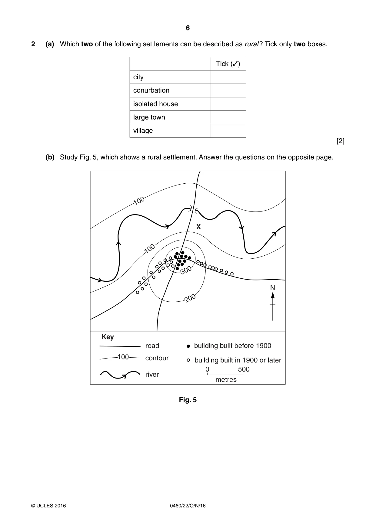 Cambridge IGCSE Geography 0460 2016 Oct/Nov Paper 2 · Variant 2 question paper, page 6 of 20