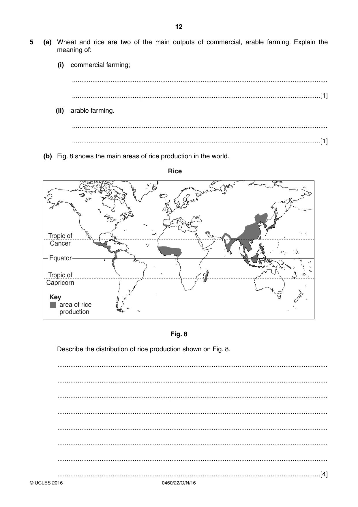 Cambridge IGCSE Geography 0460 2016 Oct/Nov Paper 2 · Variant 2 question paper, page 12 of 20
