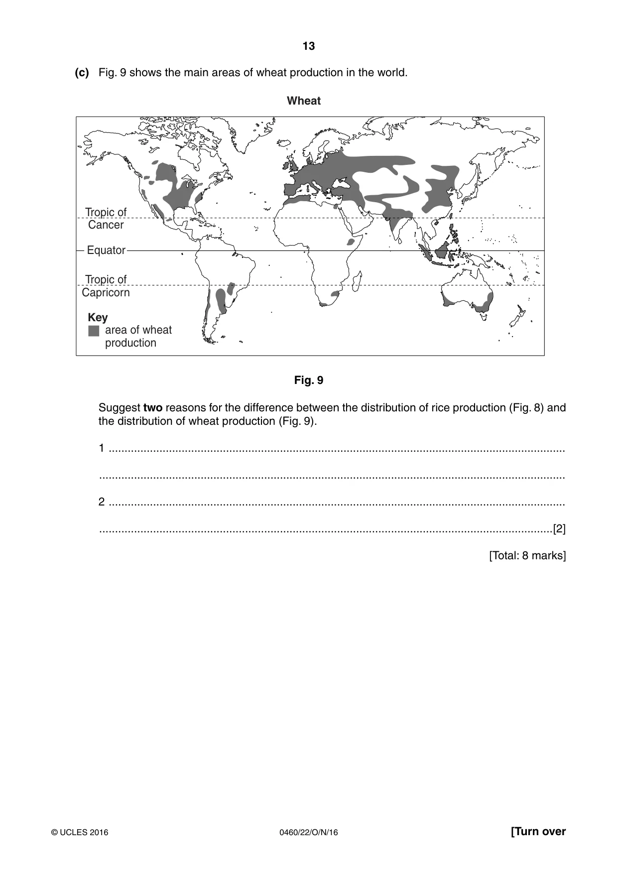 Cambridge IGCSE Geography 0460 2016 Oct/Nov Paper 2 · Variant 2 question paper, page 13 of 20