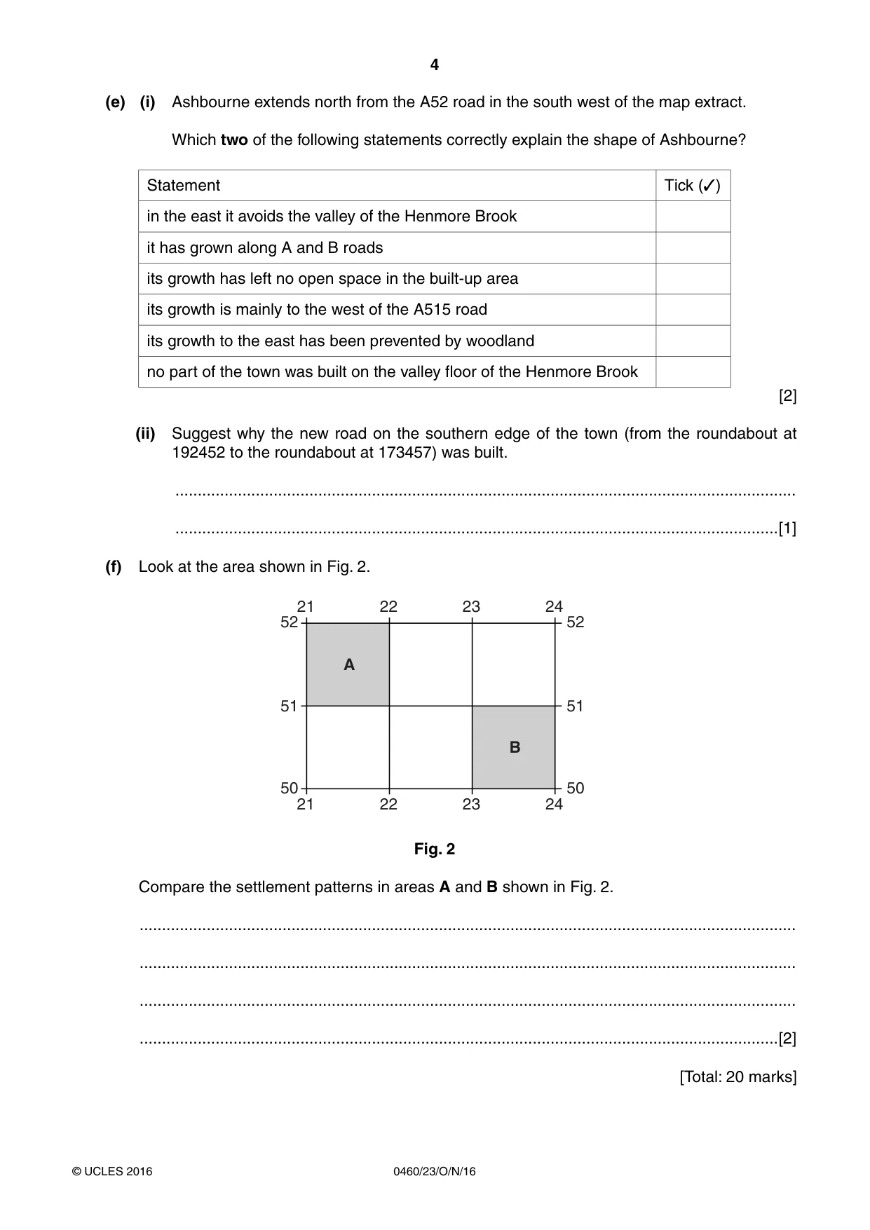 Cambridge IGCSE Geography 0460 2016 Oct/Nov Paper 2 · Variant 3 question paper, page 4 of 16