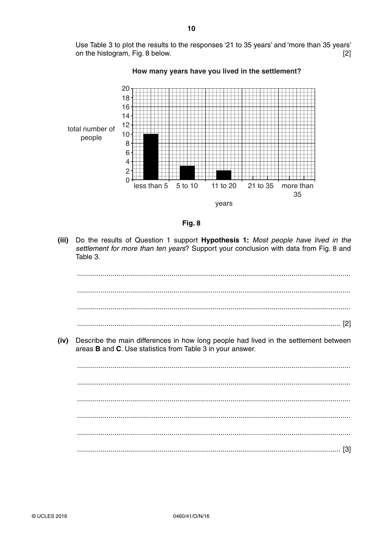 Cambridge IGCSE Geography 0460 2016 Oct/Nov Paper 4 · Variant 1 question paper, page 10 of 16