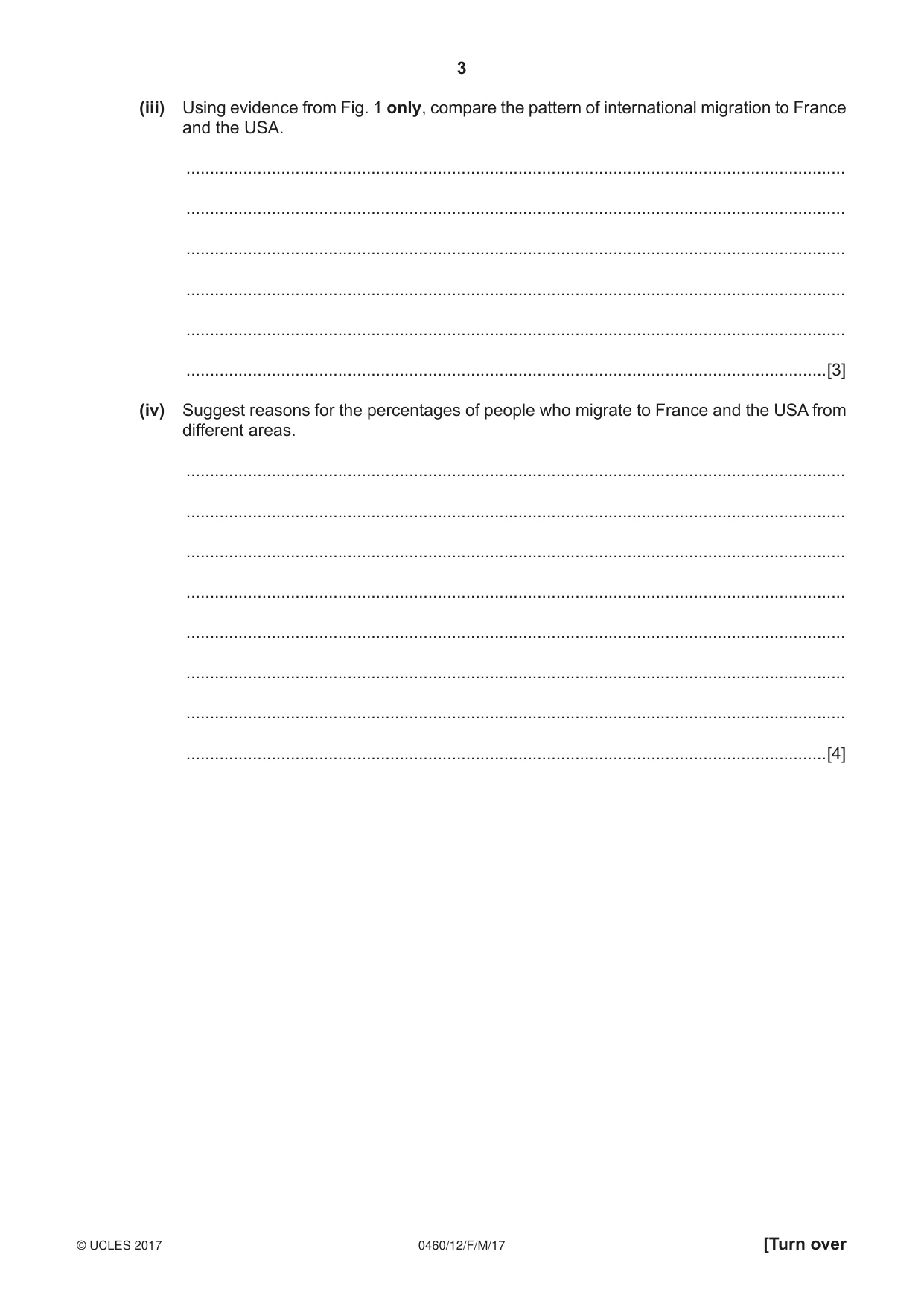 Cambridge IGCSE Geography 0460 2017 Feb/March Paper 1 · Variant 2 question paper, page 3 of 28