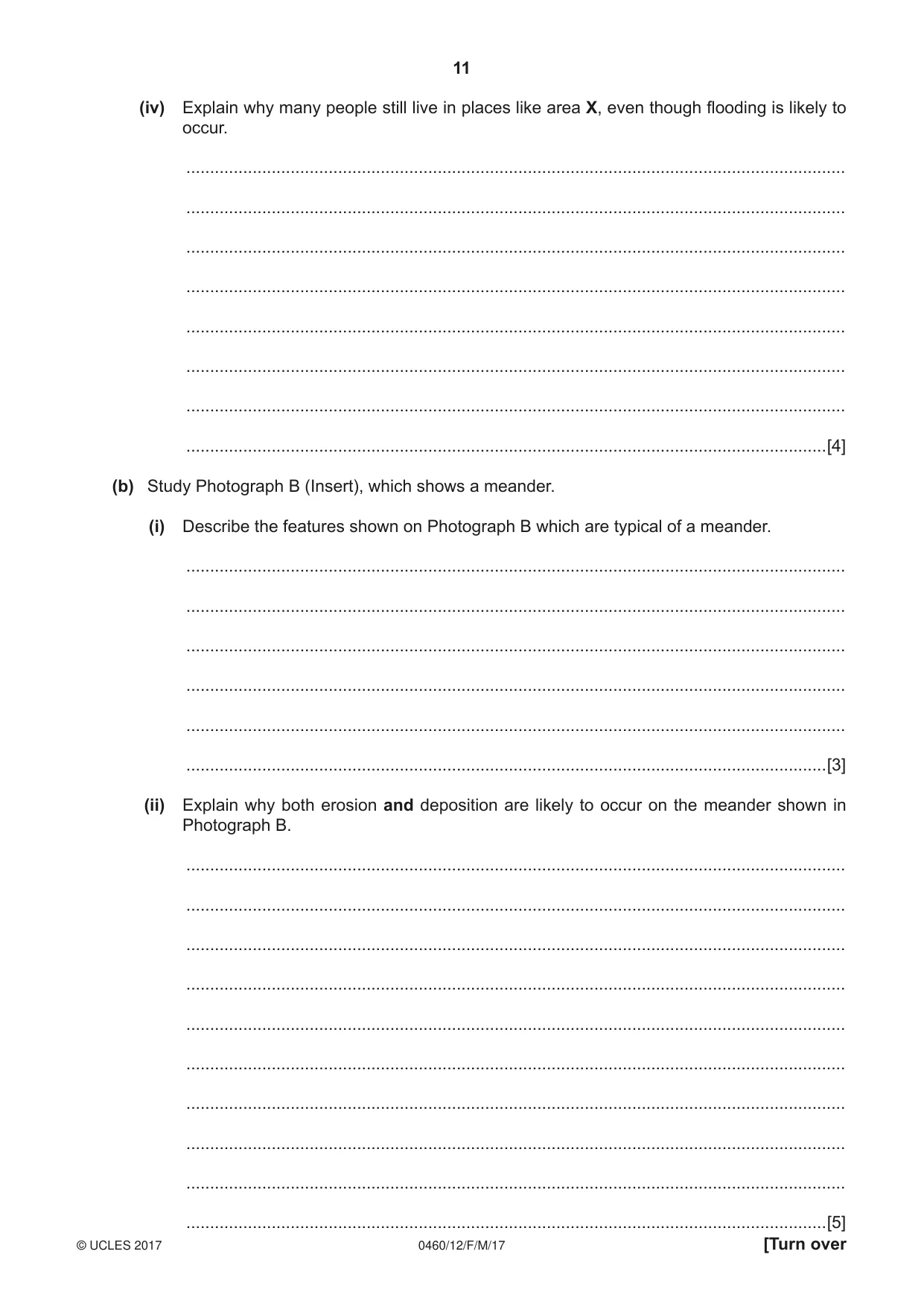 Cambridge IGCSE Geography 0460 2017 Feb/March Paper 1 · Variant 2 question paper, page 11 of 28
