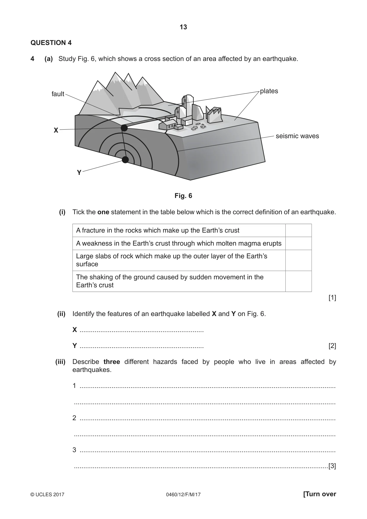 Cambridge IGCSE Geography 0460 2017 Feb/March Paper 1 · Variant 2 question paper, page 13 of 28