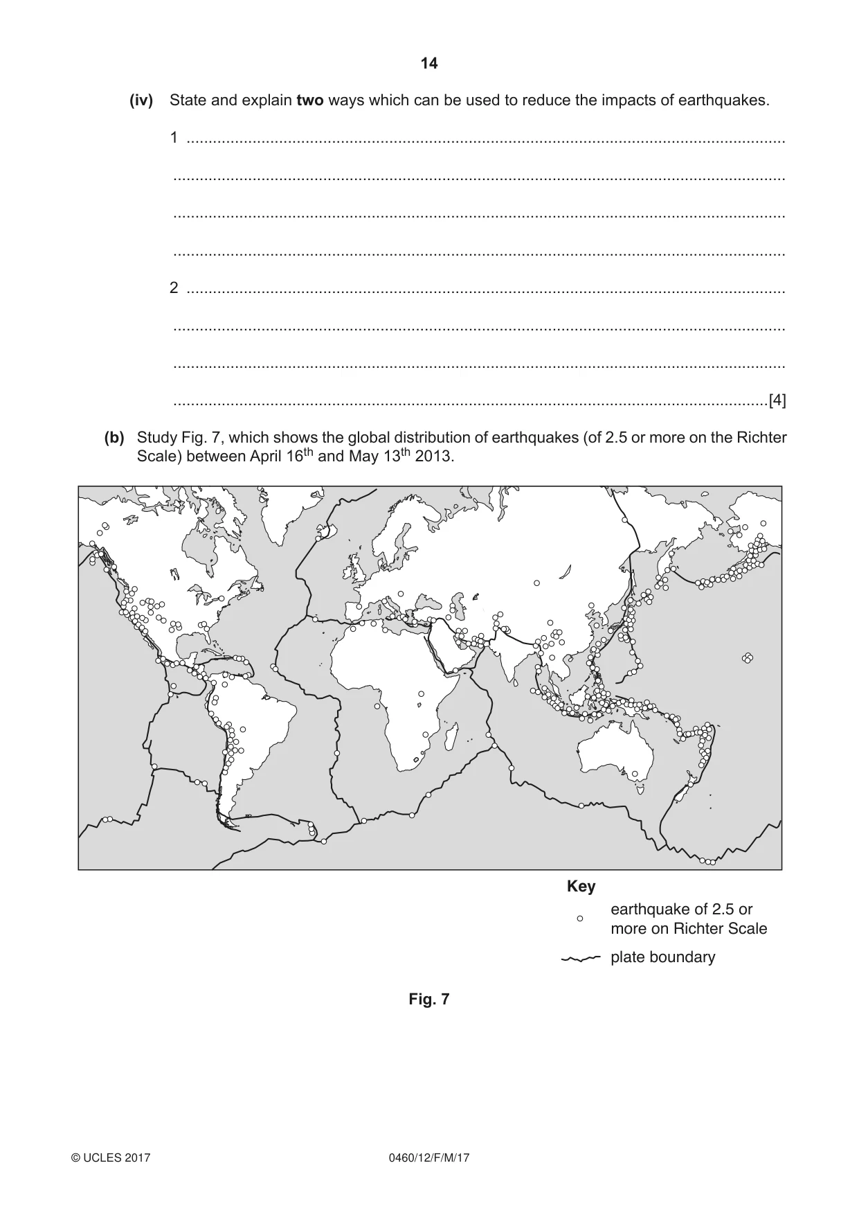 Cambridge IGCSE Geography 0460 2017 Feb/March Paper 1 · Variant 2 question paper, page 14 of 28