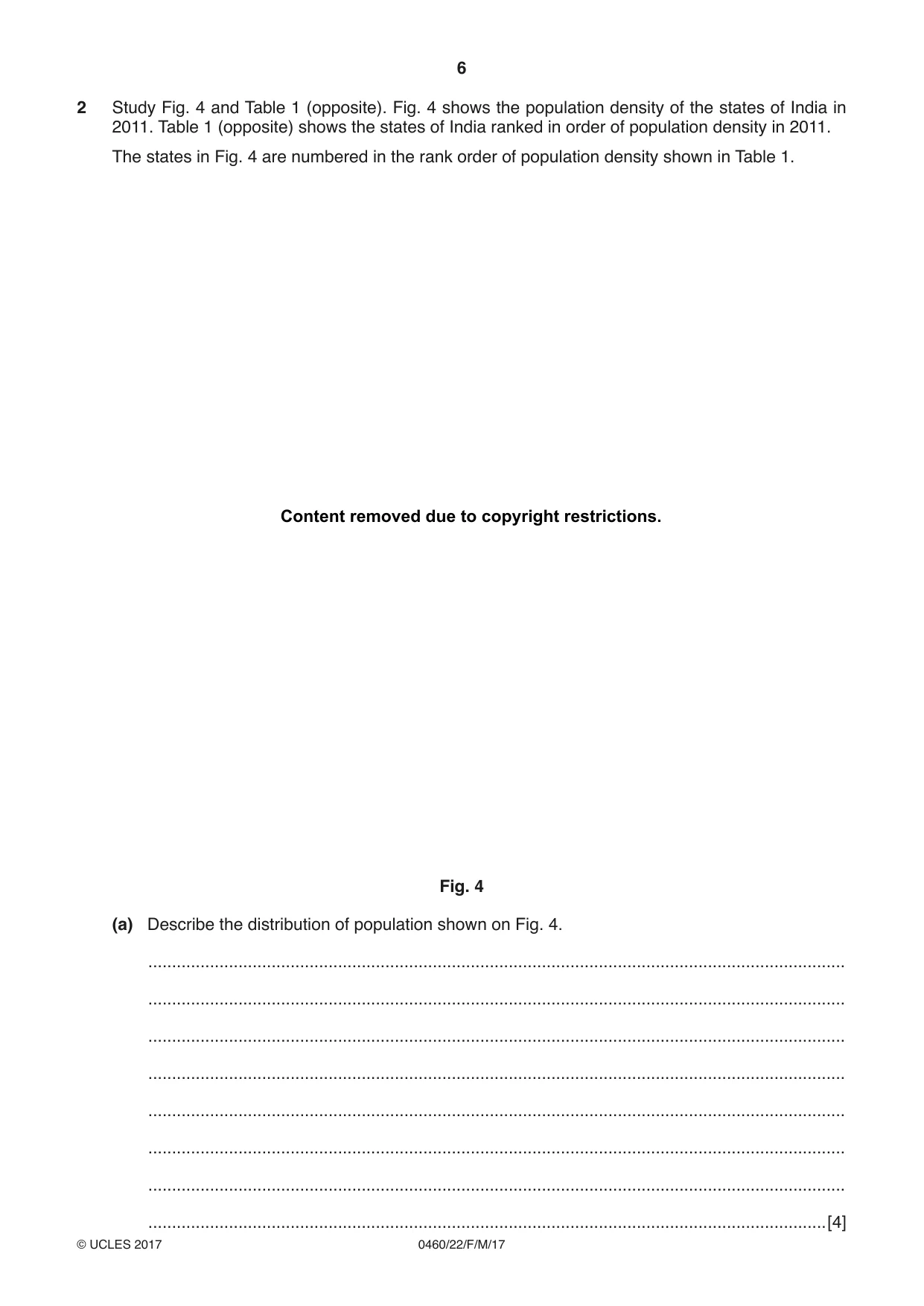 Cambridge IGCSE Geography 0460 2017 Feb/March Paper 2 · Variant 2 question paper, page 6 of 16