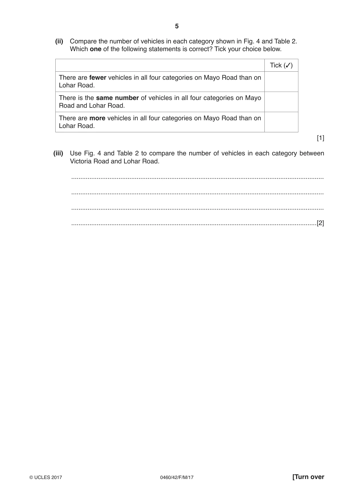 Cambridge IGCSE Geography 0460 2017 Feb/March Paper 4 · Variant 2 question paper, page 5 of 20