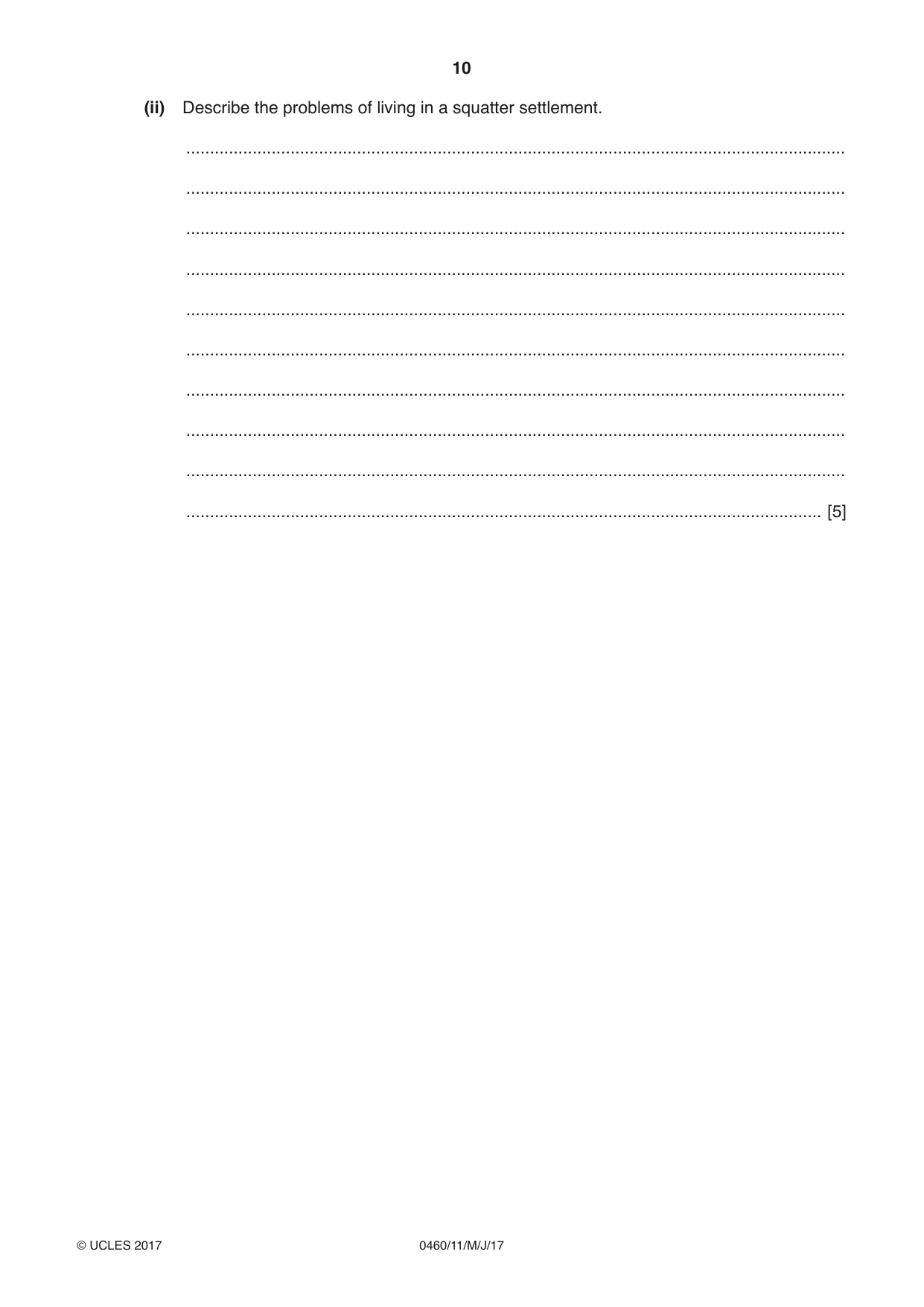 Cambridge IGCSE Geography 0460 2017 May/June Paper 1 · Variant 1 question paper, page 10 of 32