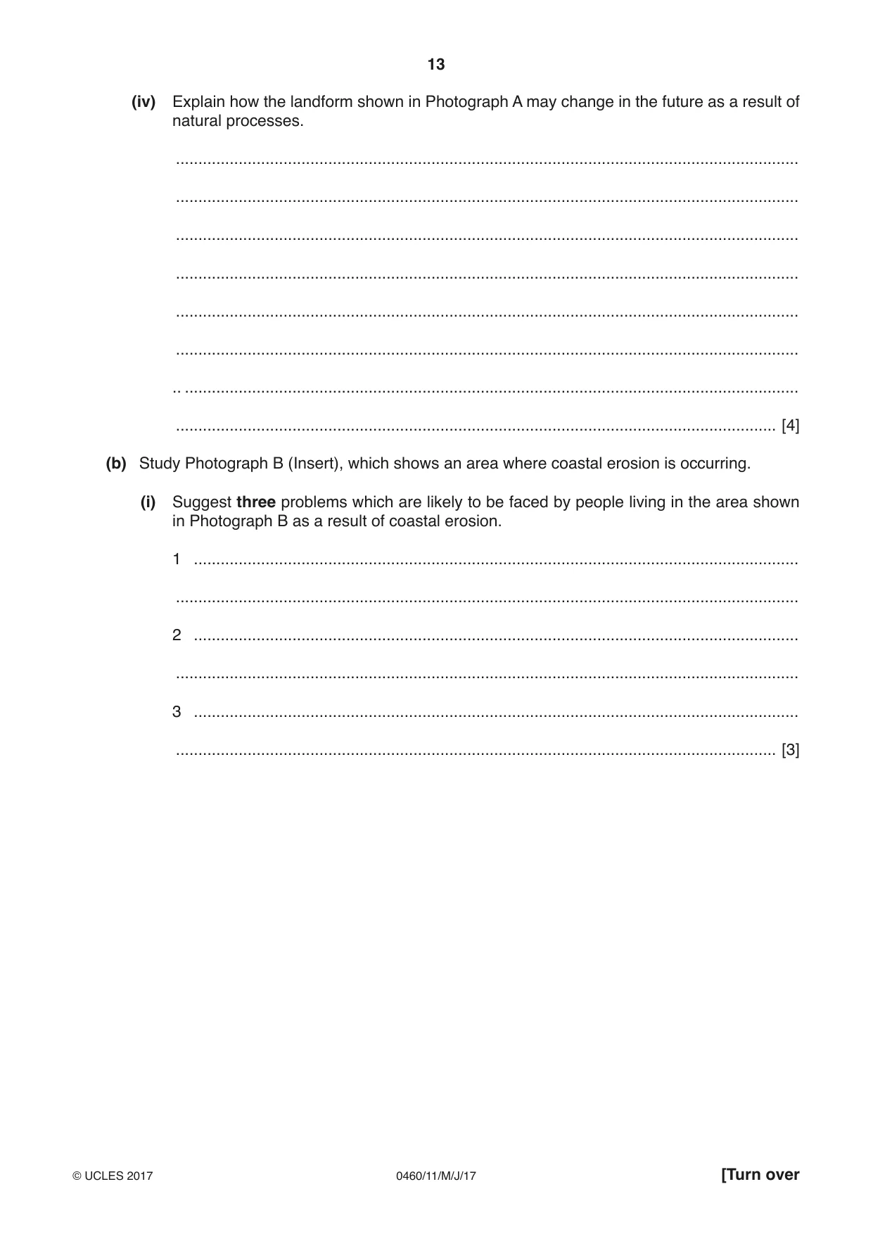 Cambridge IGCSE Geography 0460 2017 May/June Paper 1 · Variant 1 question paper, page 13 of 32