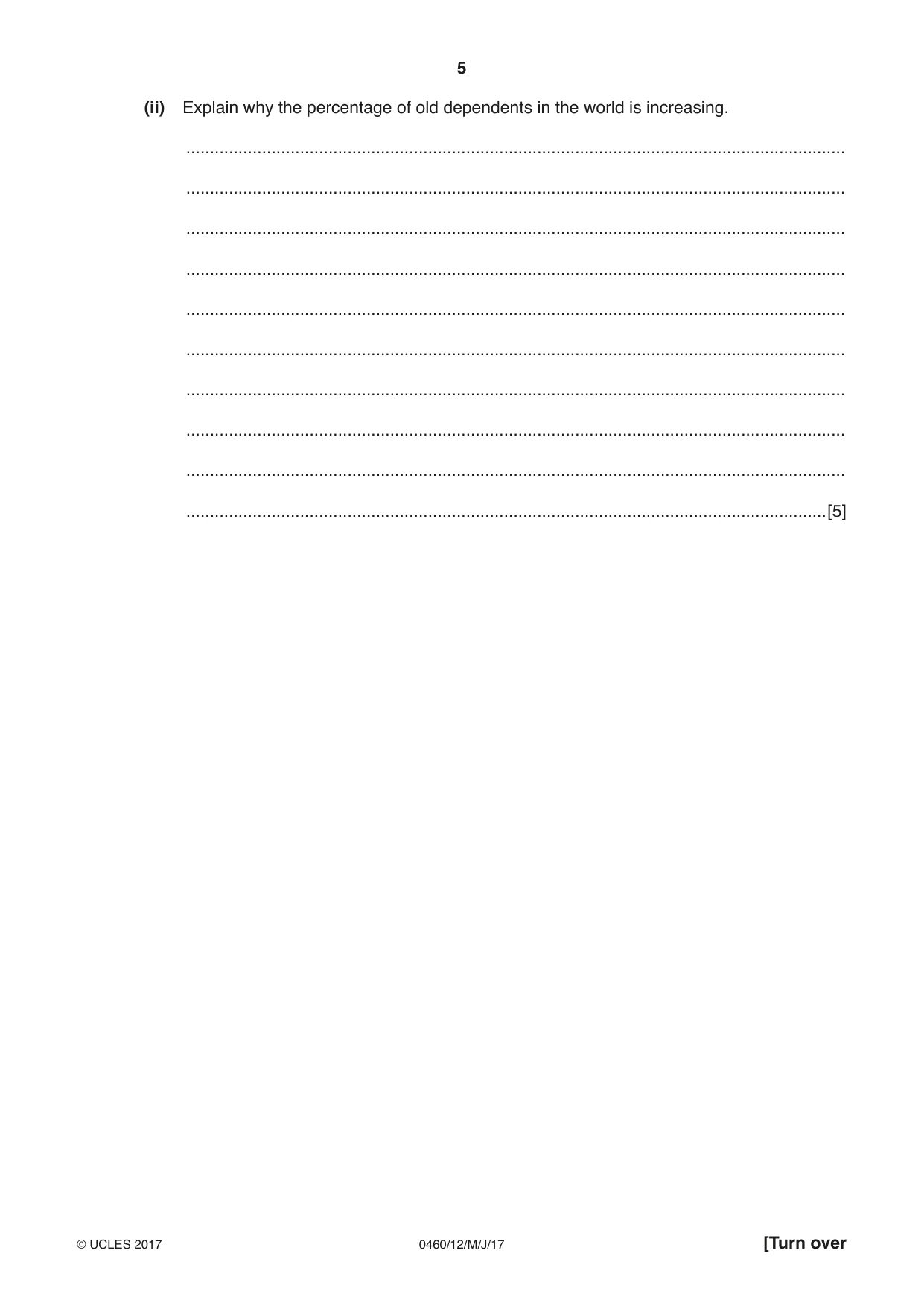 Cambridge IGCSE Geography 0460 2017 May/June Paper 1 · Variant 2 question paper, page 5 of 28