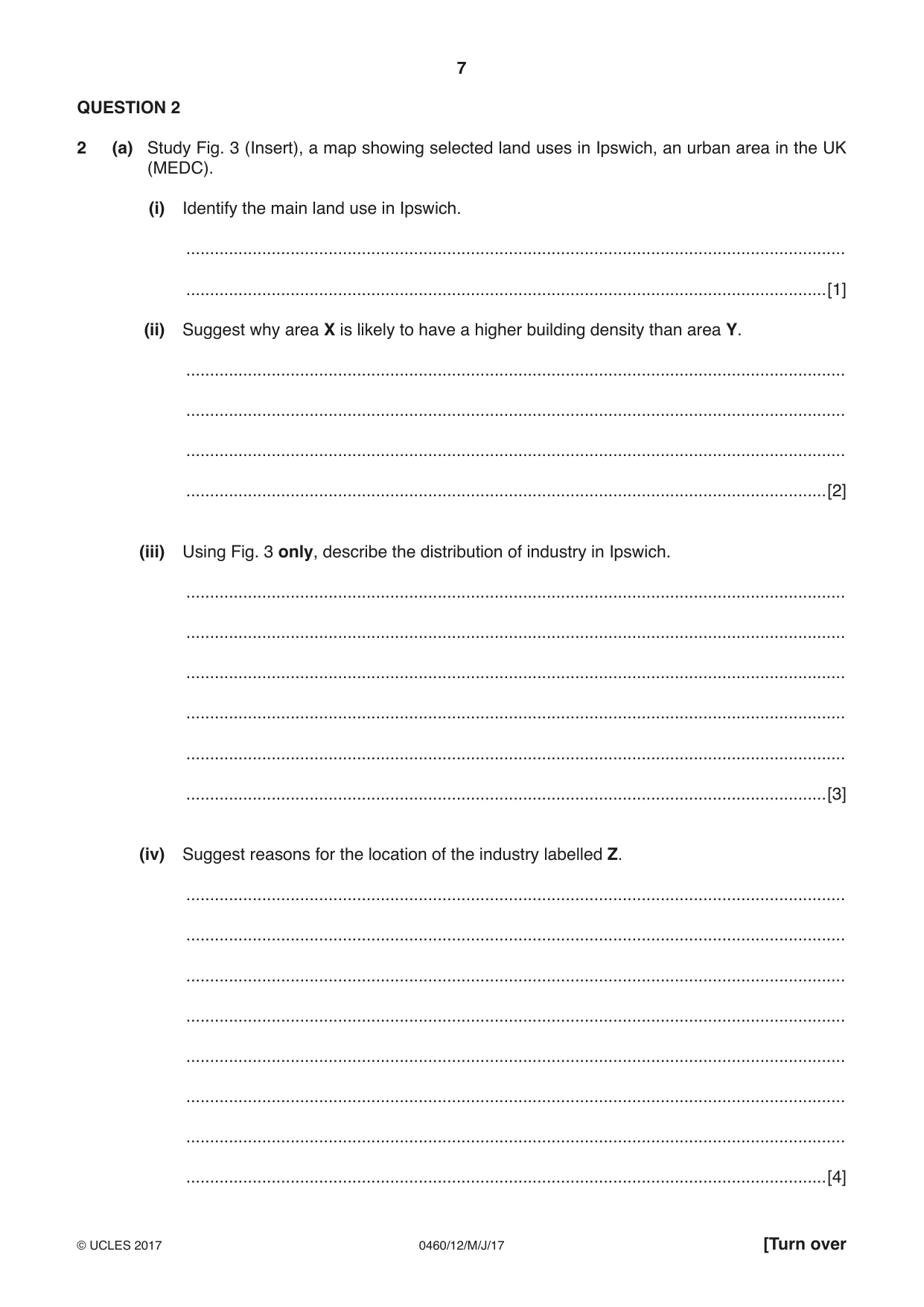 Cambridge IGCSE Geography 0460 2017 May/June Paper 1 · Variant 2 question paper, page 7 of 28
