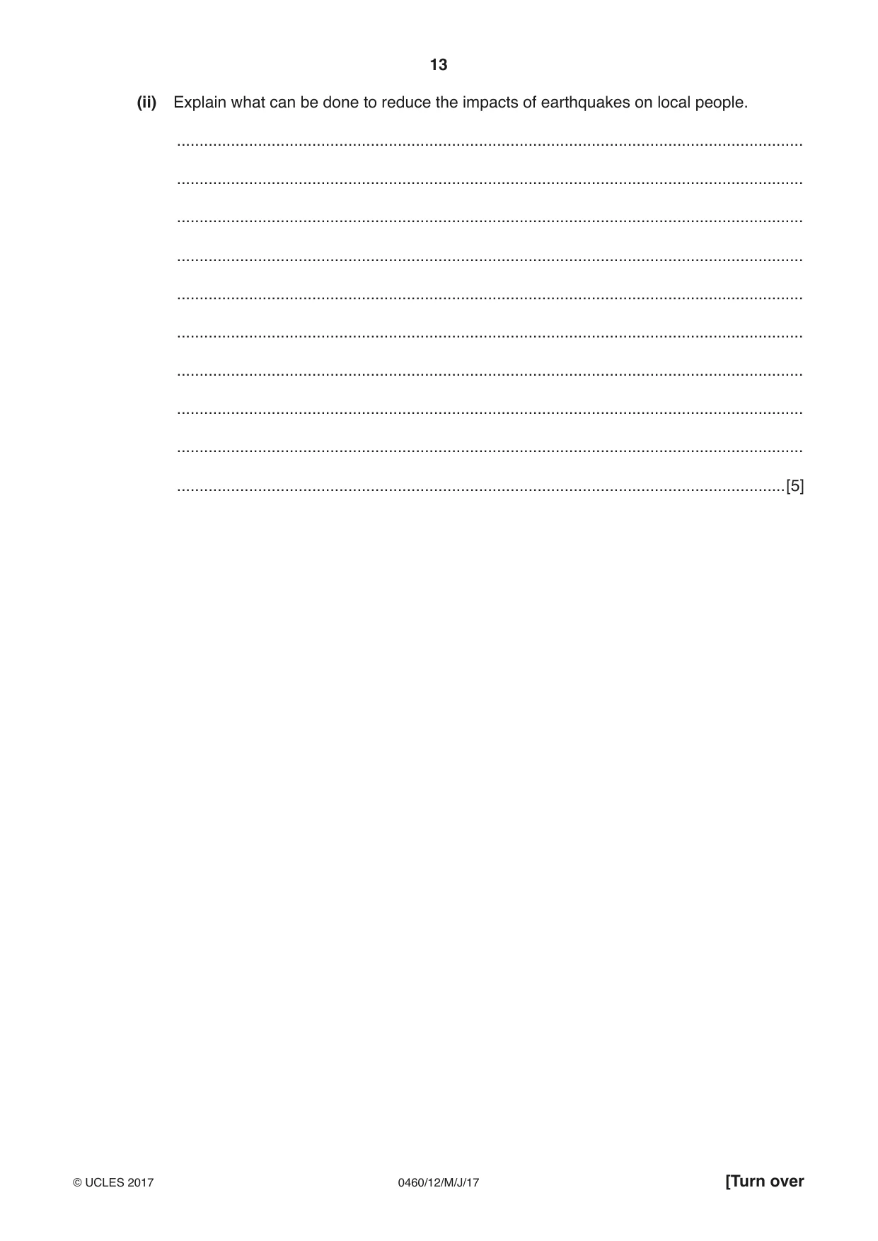 Cambridge IGCSE Geography 0460 2017 May/June Paper 1 · Variant 2 question paper, page 13 of 28