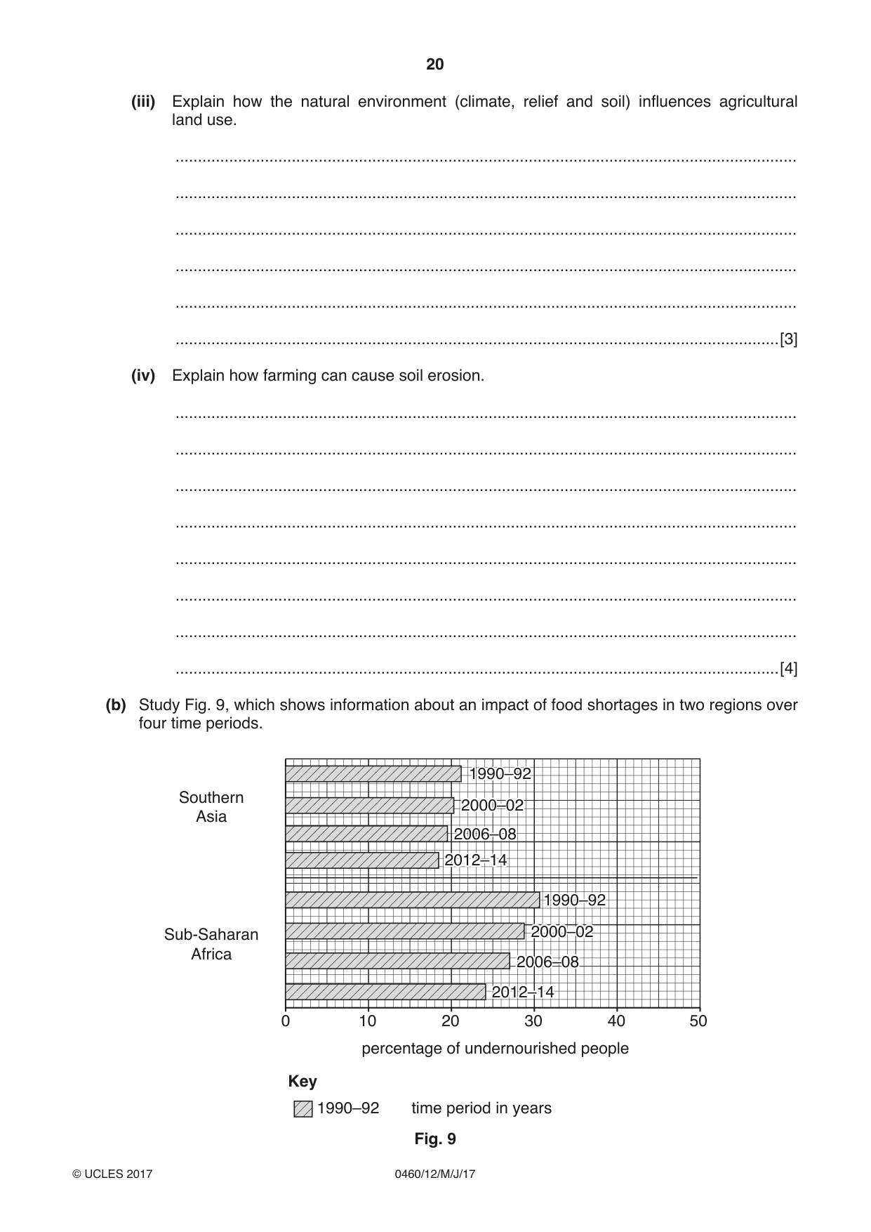 Cambridge IGCSE Geography 0460 2017 May/June Paper 1 · Variant 2 question paper, page 20 of 28