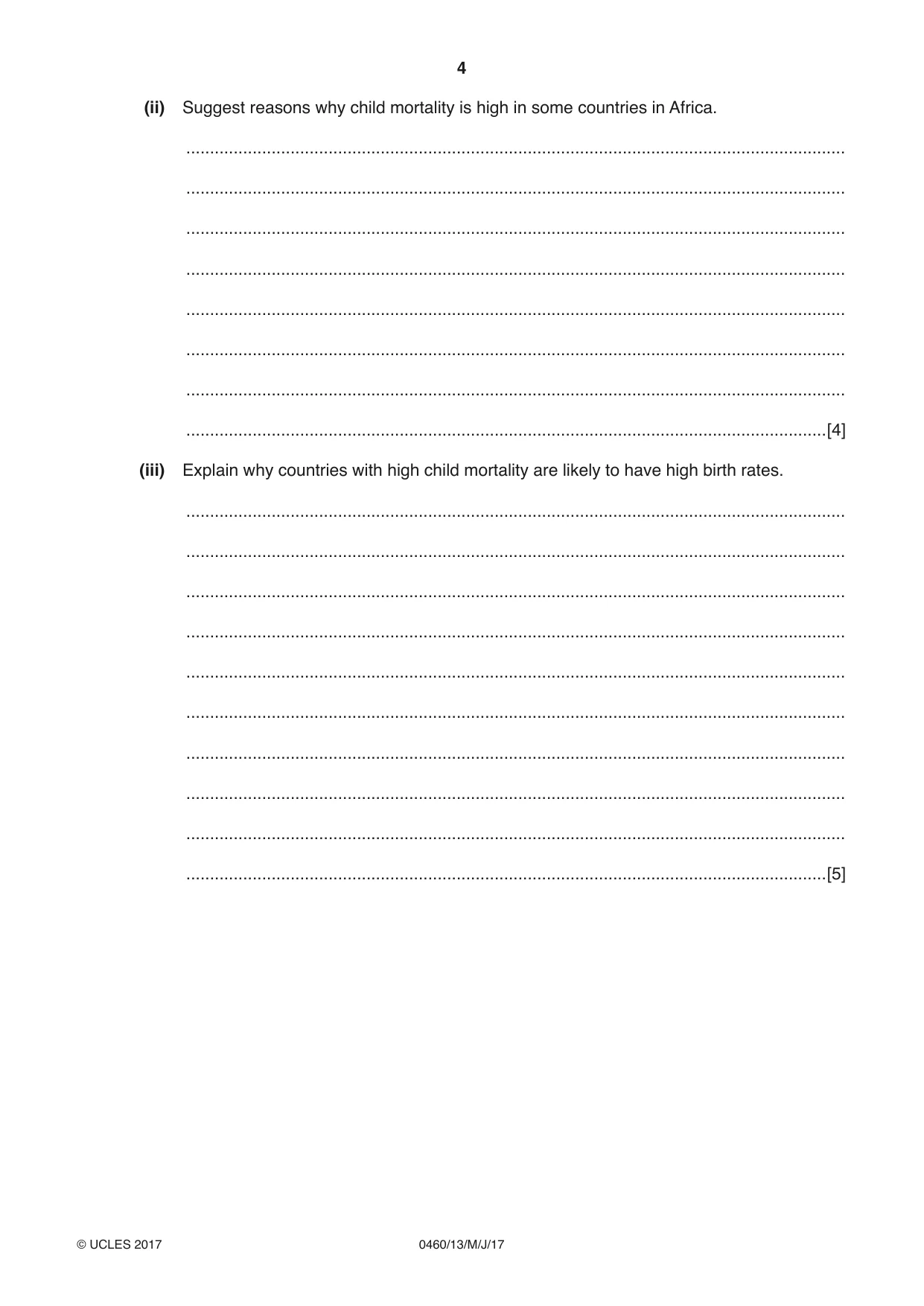 Cambridge IGCSE Geography 0460 2017 May/June Paper 1 · Variant 3 question paper, page 4 of 28