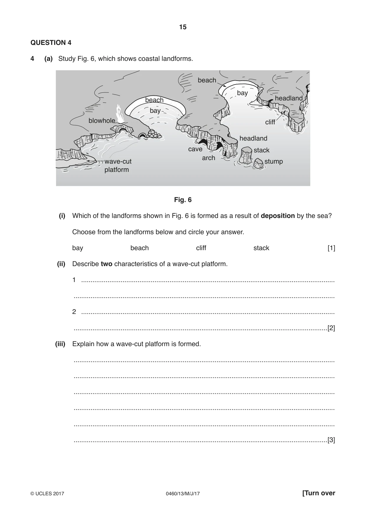 Cambridge IGCSE Geography 0460 2017 May/June Paper 1 · Variant 3 question paper, page 15 of 28