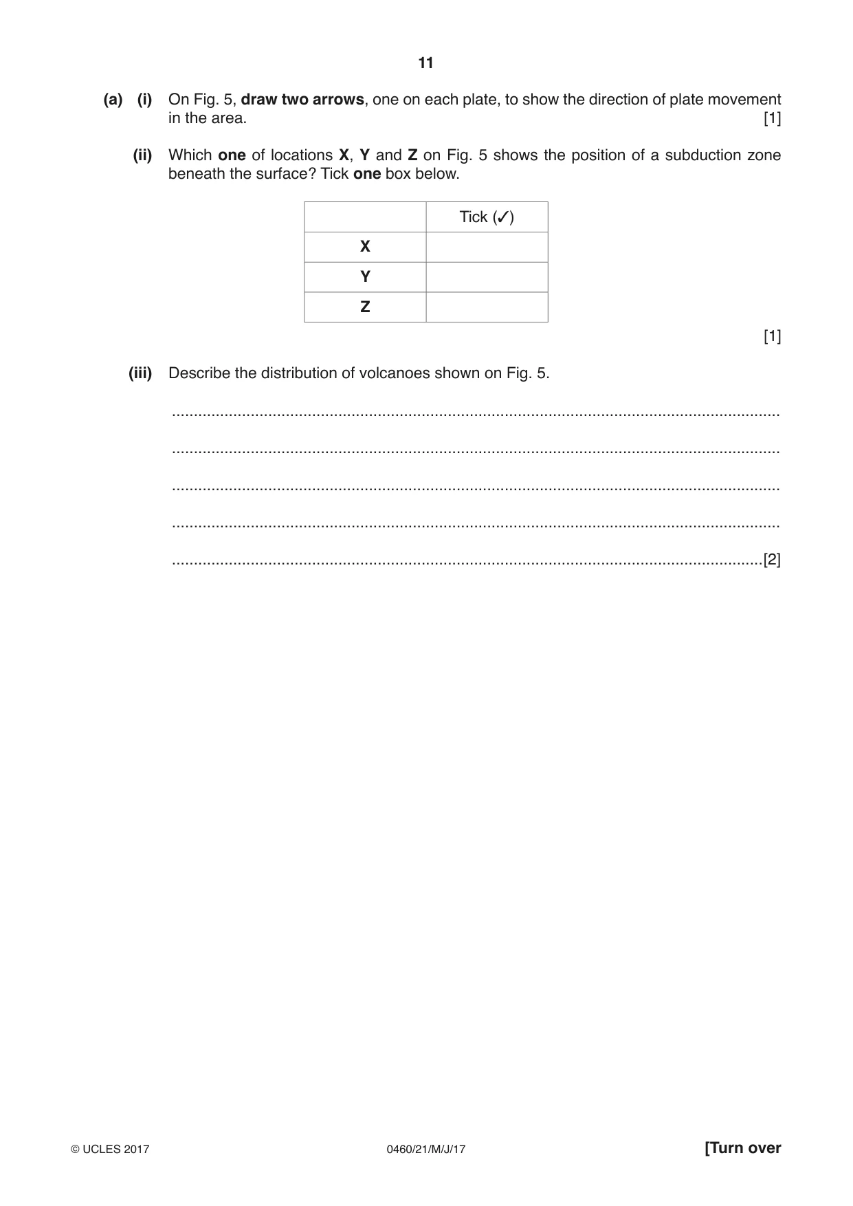 Cambridge IGCSE Geography 0460 2017 May/June Paper 2 · Variant 1 question paper, page 11 of 20