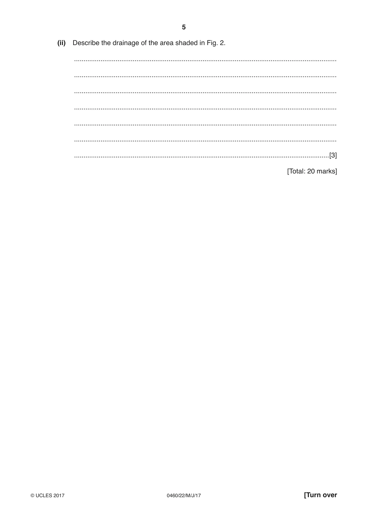 Cambridge IGCSE Geography 0460 2017 May/June Paper 2 · Variant 2 question paper, page 5 of 20