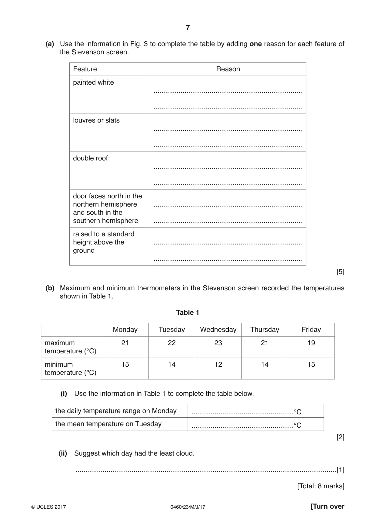 Cambridge IGCSE Geography 0460 2017 May/June Paper 2 · Variant 3 question paper, page 7 of 16
