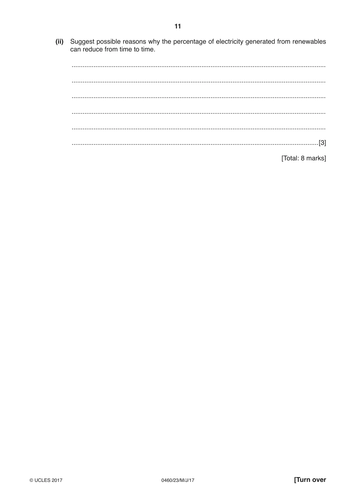 Cambridge IGCSE Geography 0460 2017 May/June Paper 2 · Variant 3 question paper, page 11 of 16