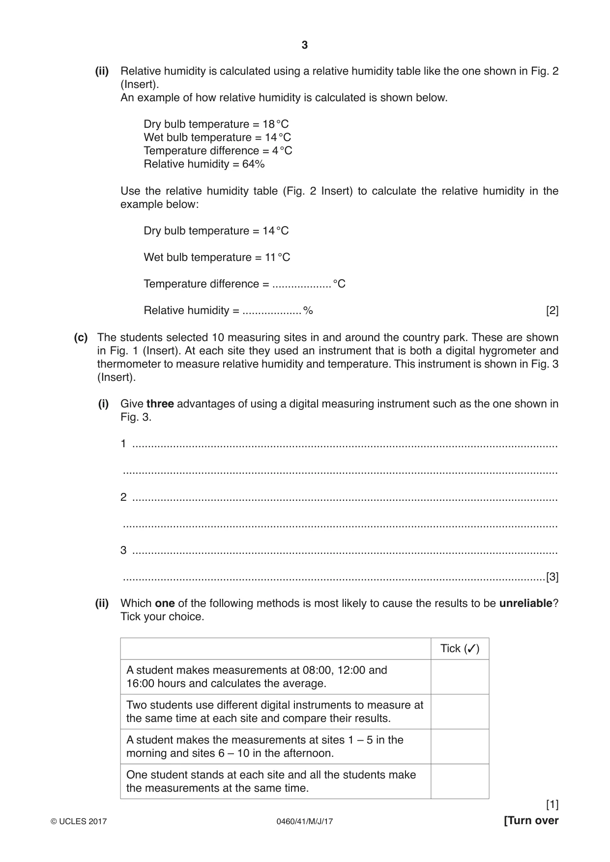Cambridge IGCSE Geography 0460 2017 May/June Paper 4 · Variant 1 question paper, page 3 of 16