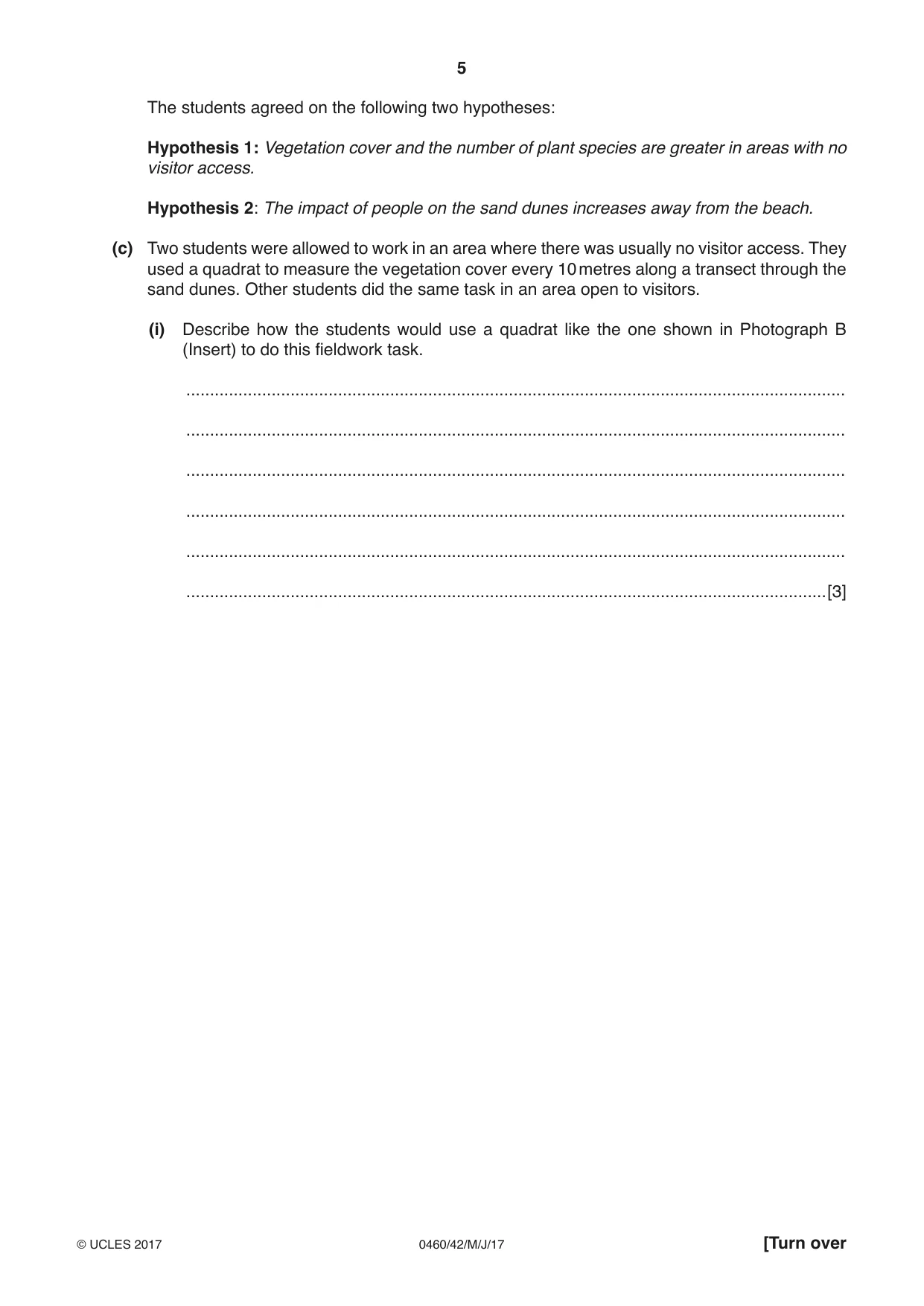 Cambridge IGCSE Geography 0460 2017 May/June Paper 4 · Variant 2 question paper, page 5 of 20