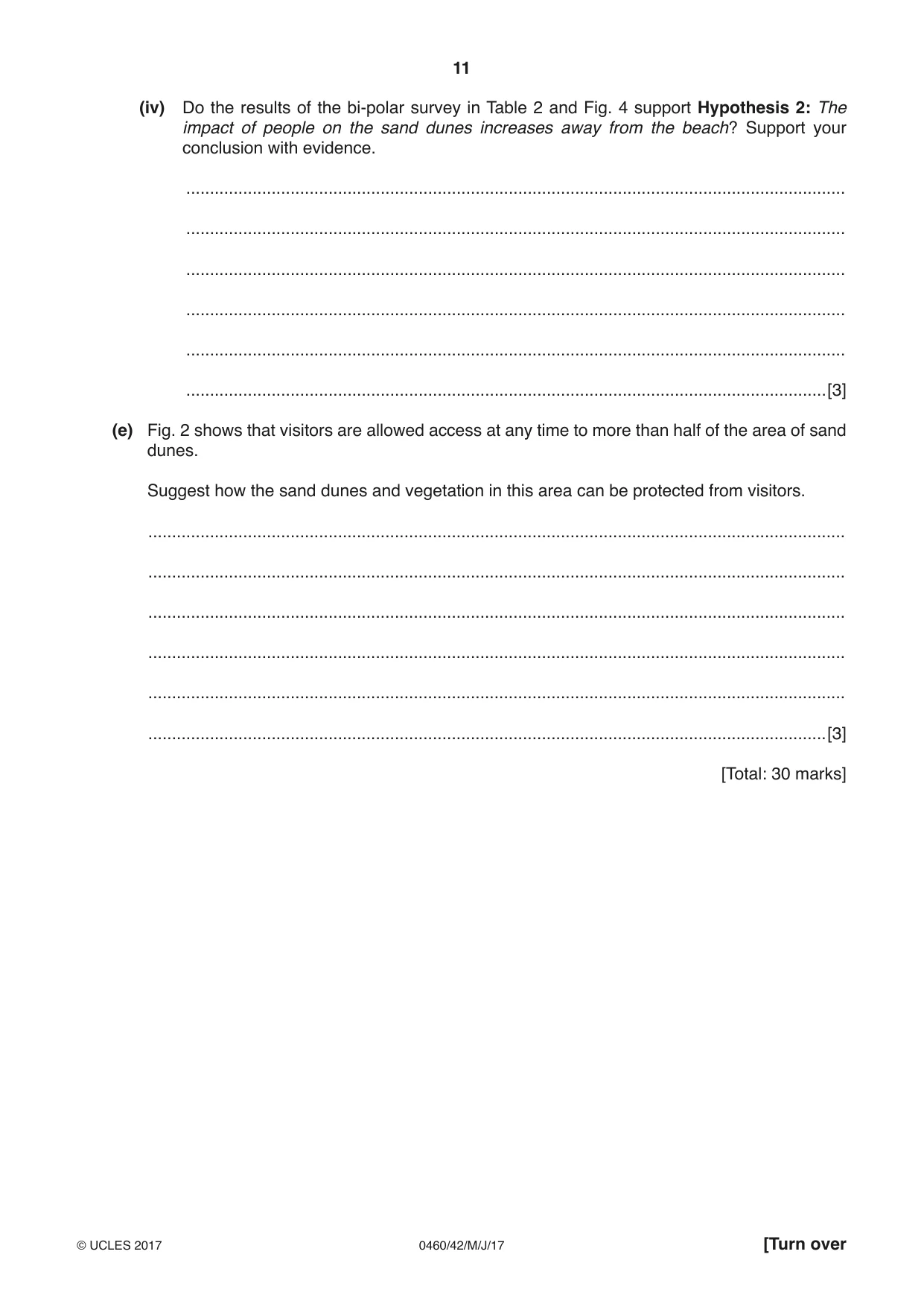 Cambridge IGCSE Geography 0460 2017 May/June Paper 4 · Variant 2 question paper, page 11 of 20