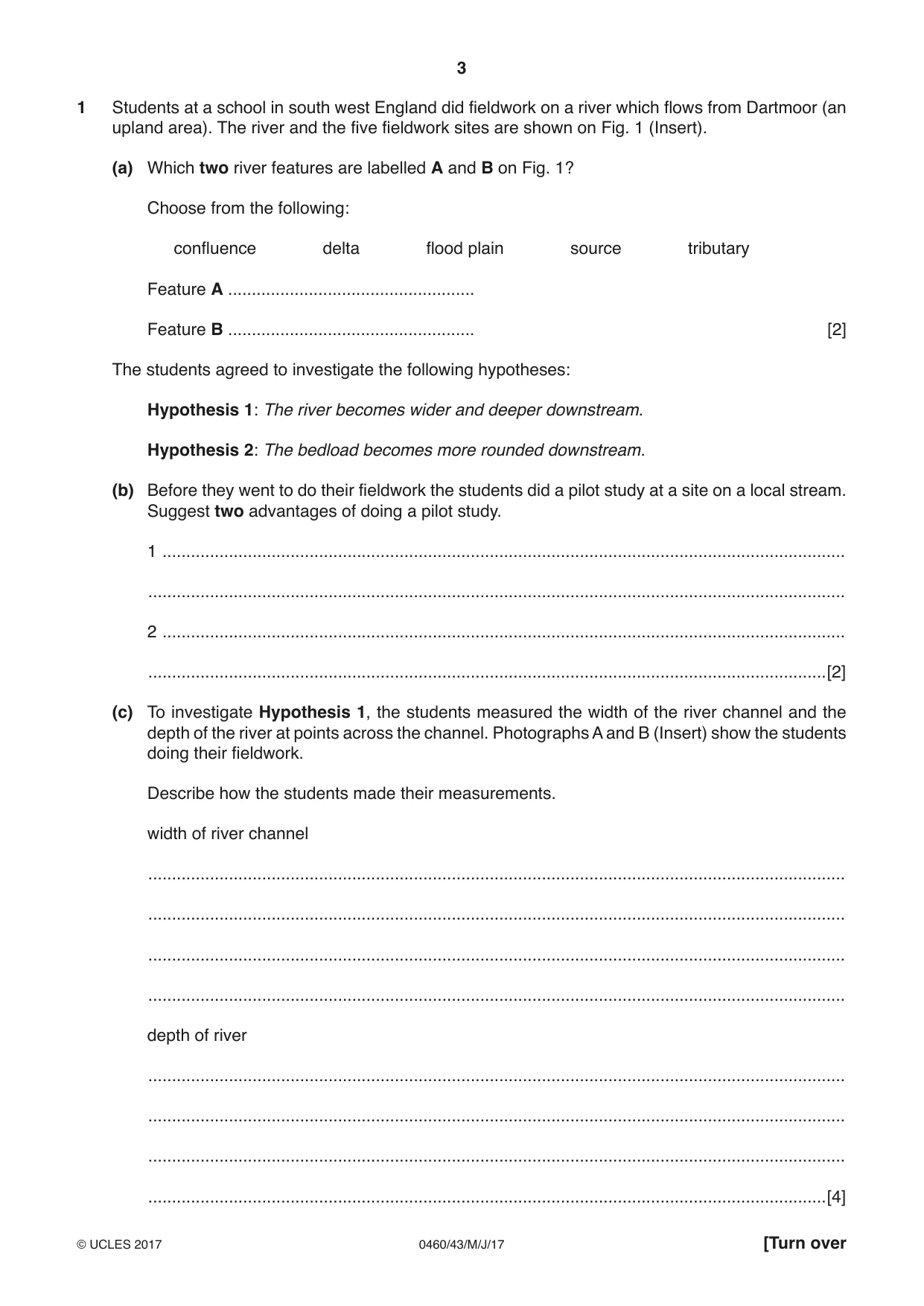 Cambridge IGCSE Geography 0460 2017 May/June Paper 4 · Variant 3 question paper, page 3 of 20
