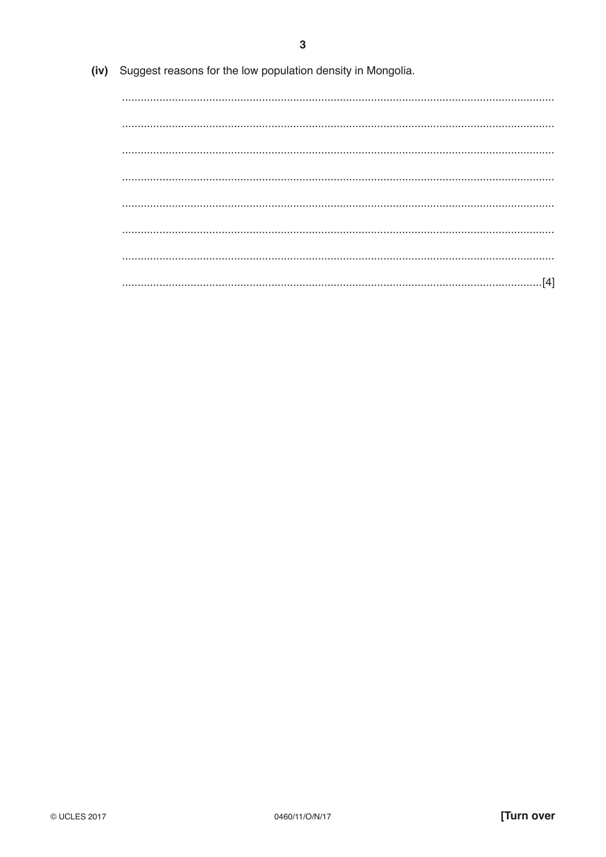 Cambridge IGCSE Geography 0460 2017 Oct/Nov Paper 1 · Variant 1 question paper, page 3 of 32