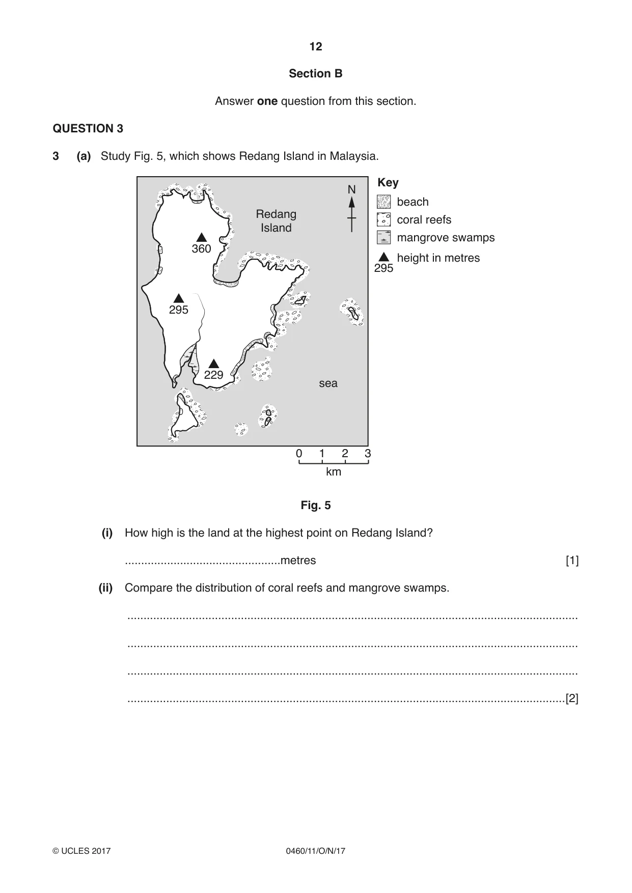 Cambridge IGCSE Geography 0460 2017 Oct/Nov Paper 1 · Variant 1 question paper, page 12 of 32