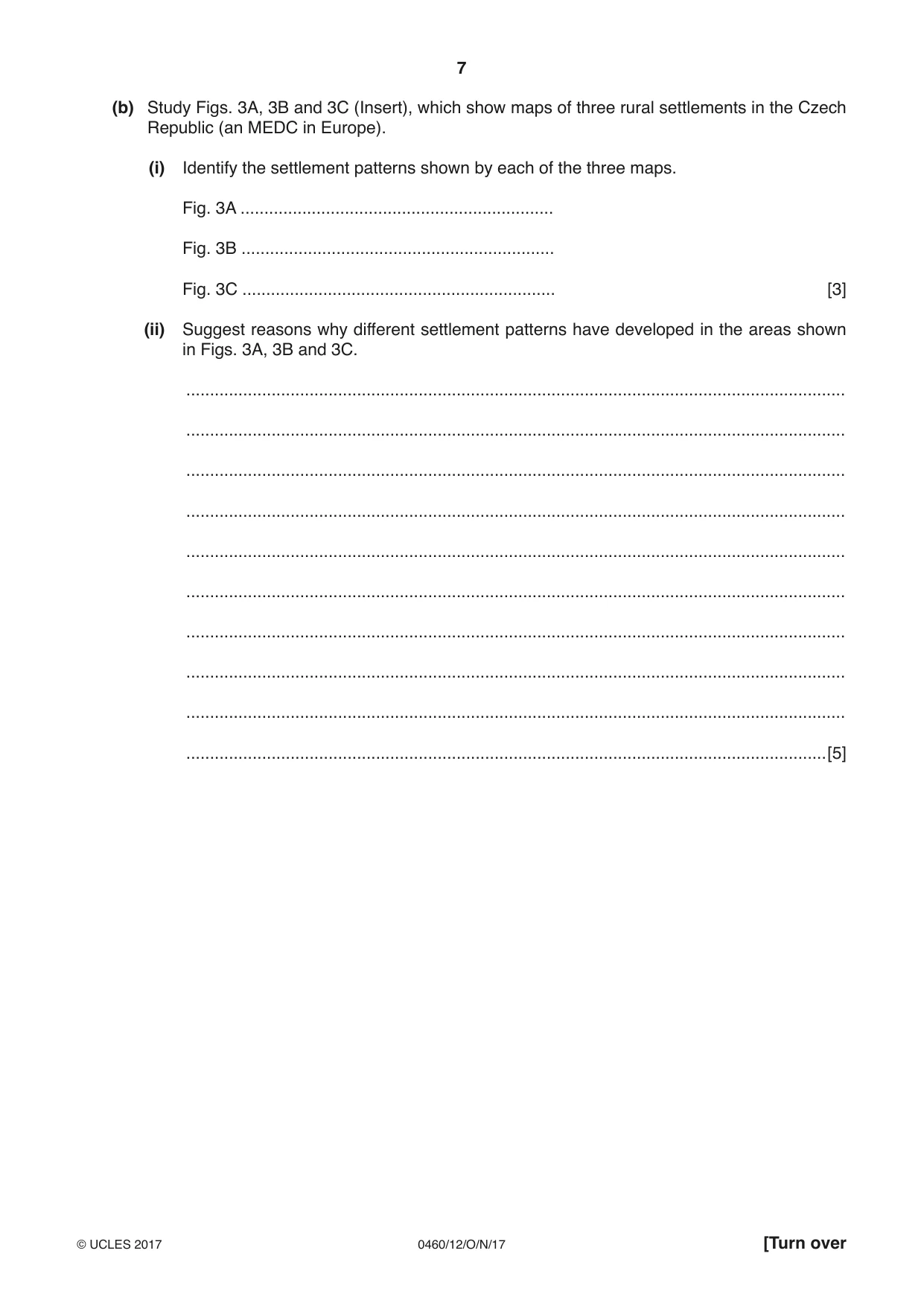 Cambridge IGCSE Geography 0460 2017 Oct/Nov Paper 1 · Variant 2 question paper, page 7 of 28