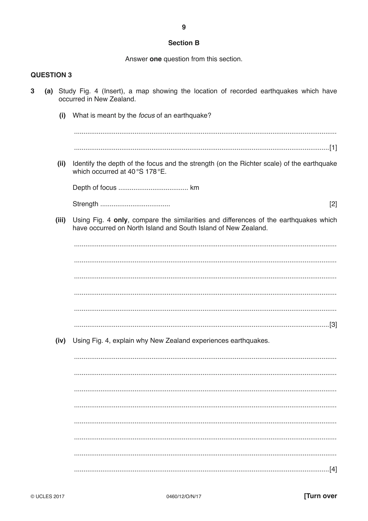 Cambridge IGCSE Geography 0460 2017 Oct/Nov Paper 1 · Variant 2 question paper, page 9 of 28