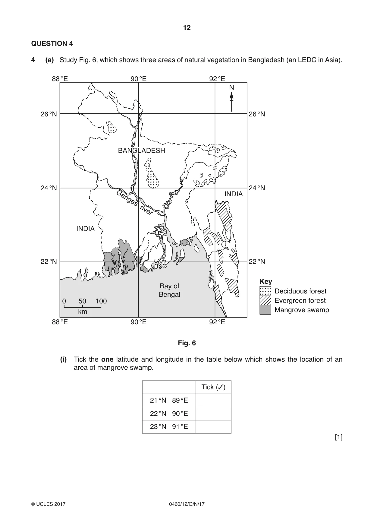 Cambridge IGCSE Geography 0460 2017 Oct/Nov Paper 1 · Variant 2 question paper, page 12 of 28