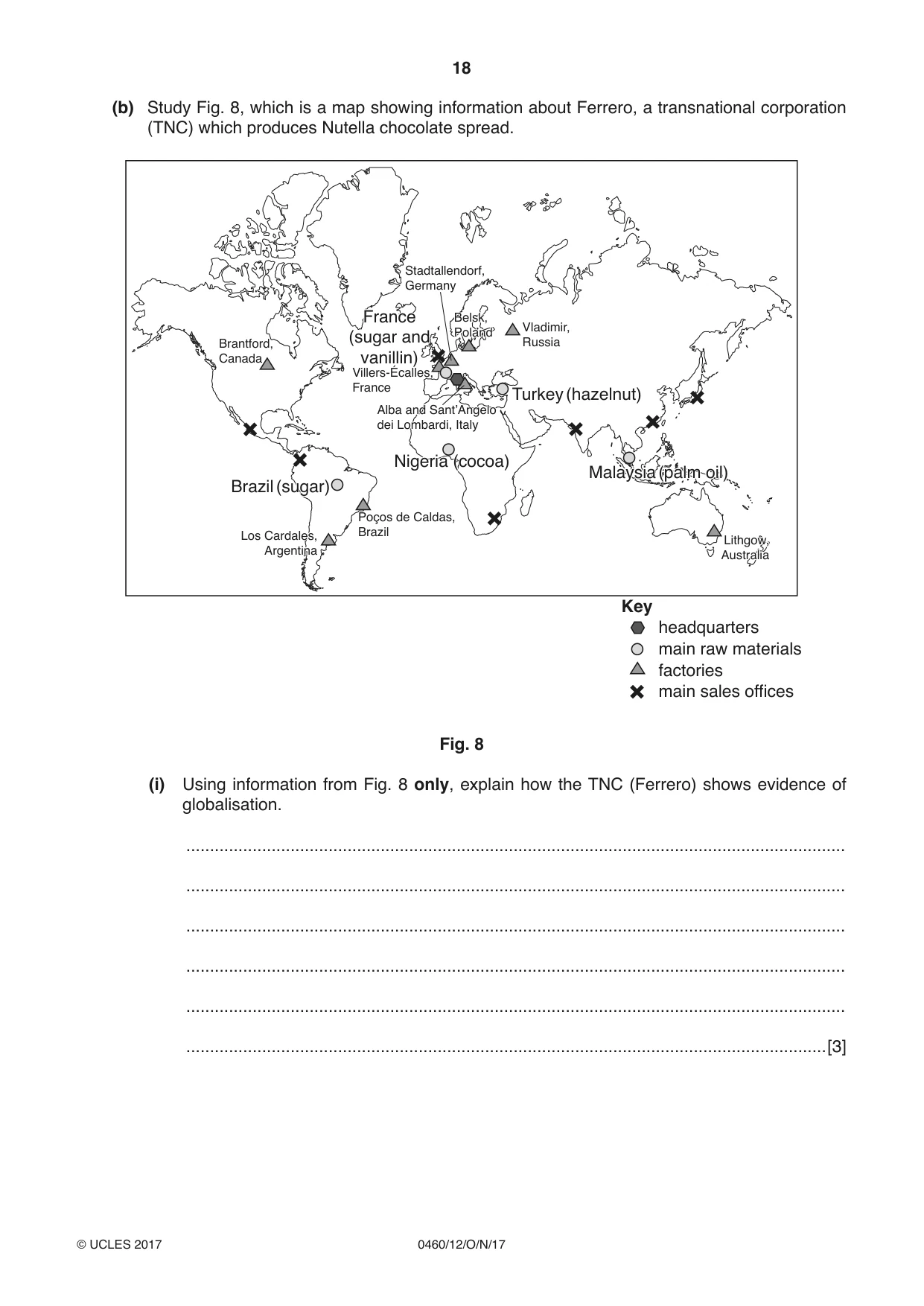 Cambridge IGCSE Geography 0460 2017 Oct/Nov Paper 1 · Variant 2 question paper, page 18 of 28
