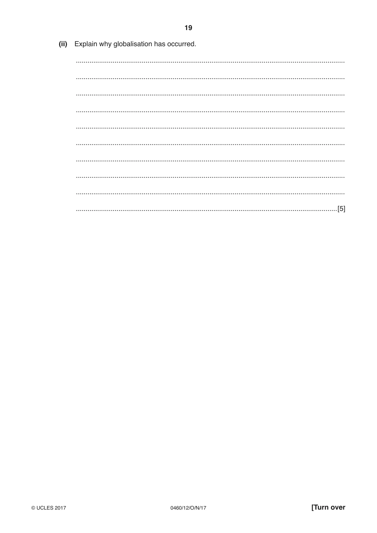 Cambridge IGCSE Geography 0460 2017 Oct/Nov Paper 1 · Variant 2 question paper, page 19 of 28