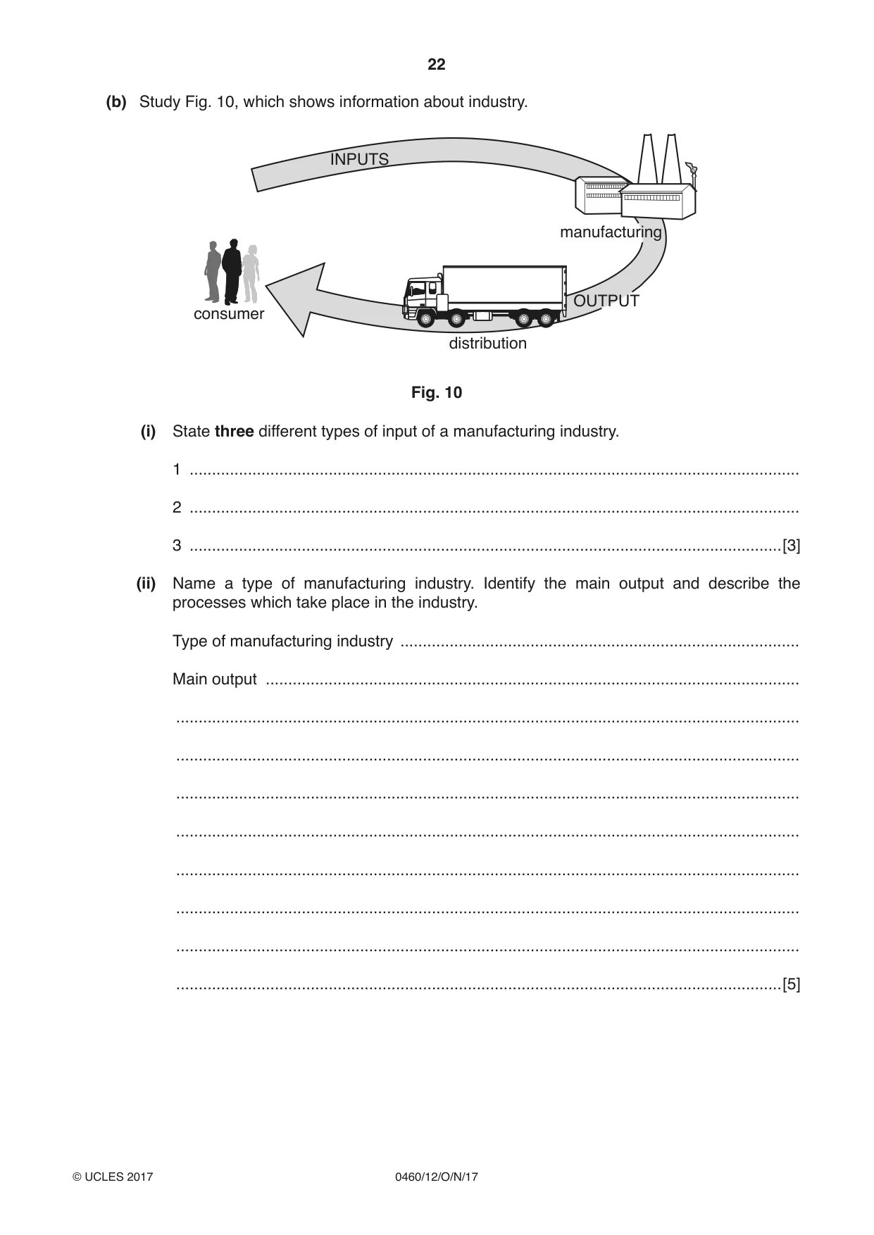 Cambridge IGCSE Geography 0460 2017 Oct/Nov Paper 1 · Variant 2 question paper, page 22 of 28