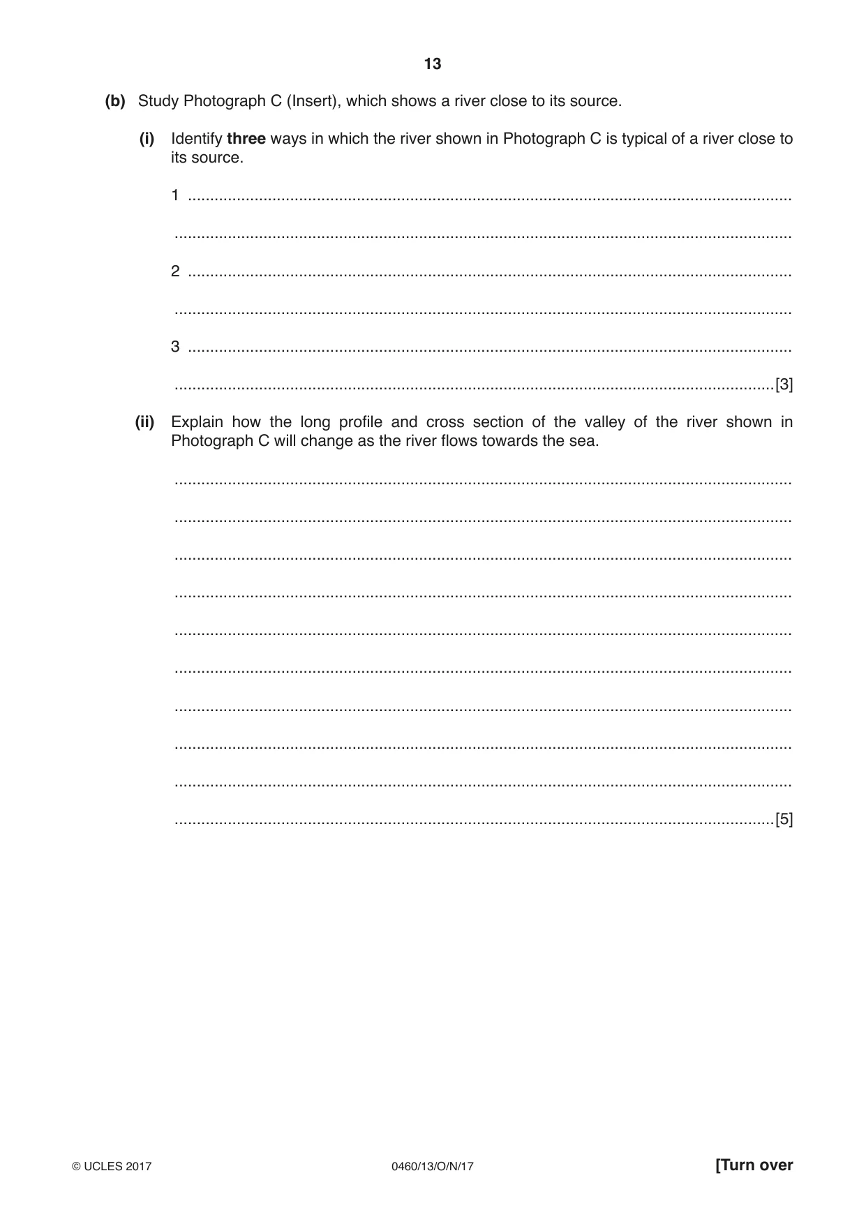Cambridge IGCSE Geography 0460 2017 Oct/Nov Paper 1 · Variant 3 question paper, page 13 of 32