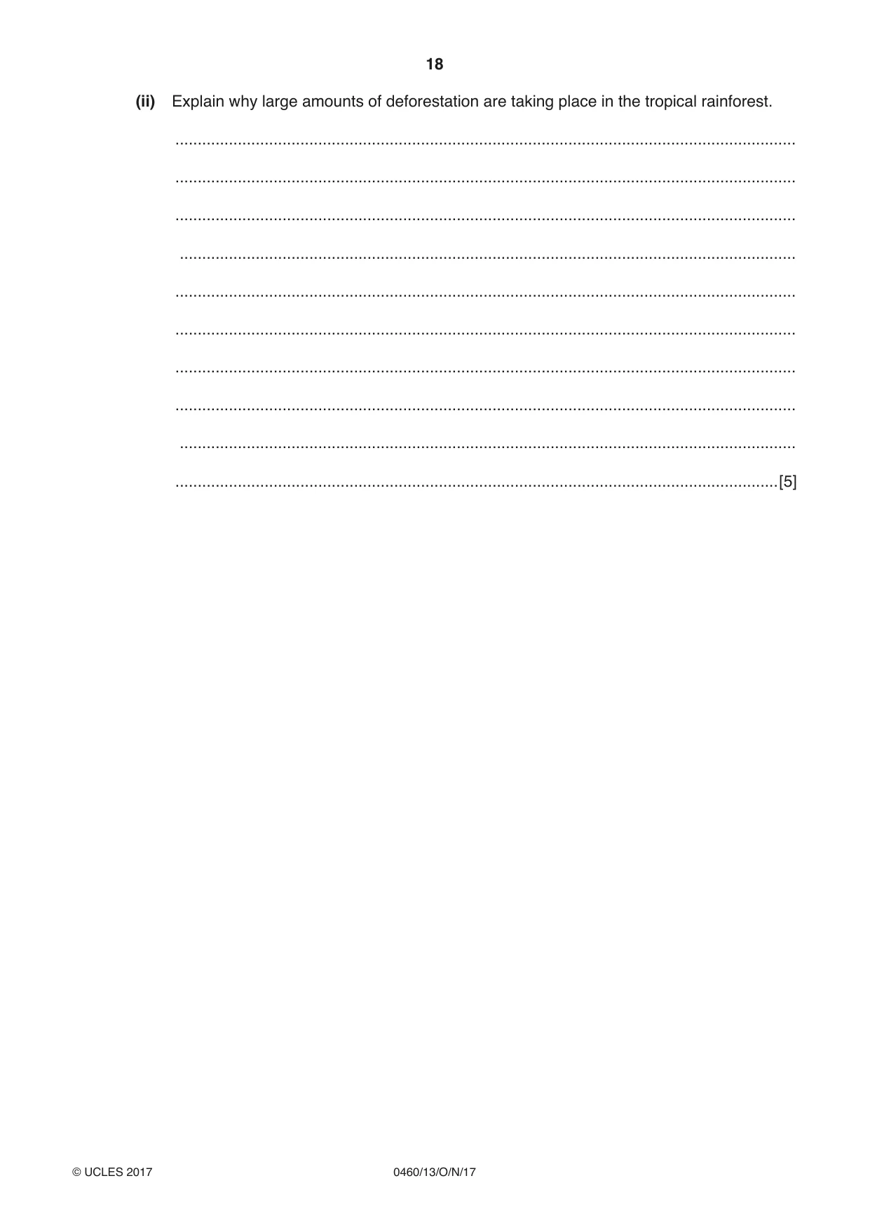 Cambridge IGCSE Geography 0460 2017 Oct/Nov Paper 1 · Variant 3 question paper, page 18 of 32