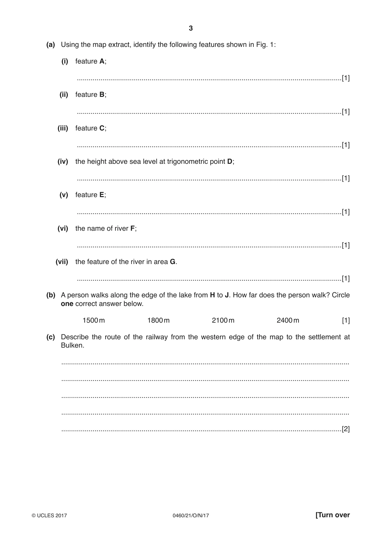Cambridge IGCSE Geography 0460 2017 Oct/Nov Paper 2 · Variant 1 question paper, page 3 of 20